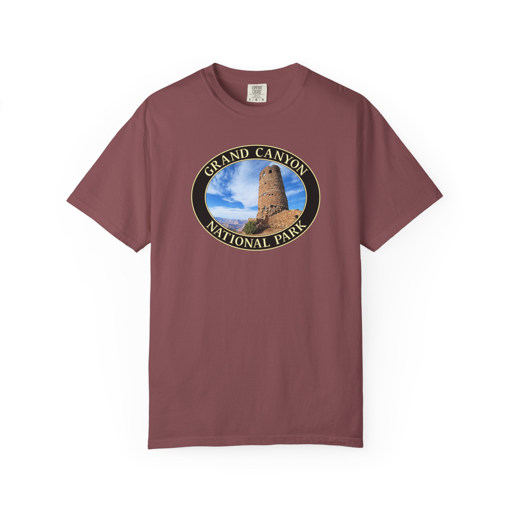 Desert View Watchtower, Grand Canyon National Park, Scenic Photography Garment-Dyed Heavyweight Relaxed Fit T-Shirt - Image 5
