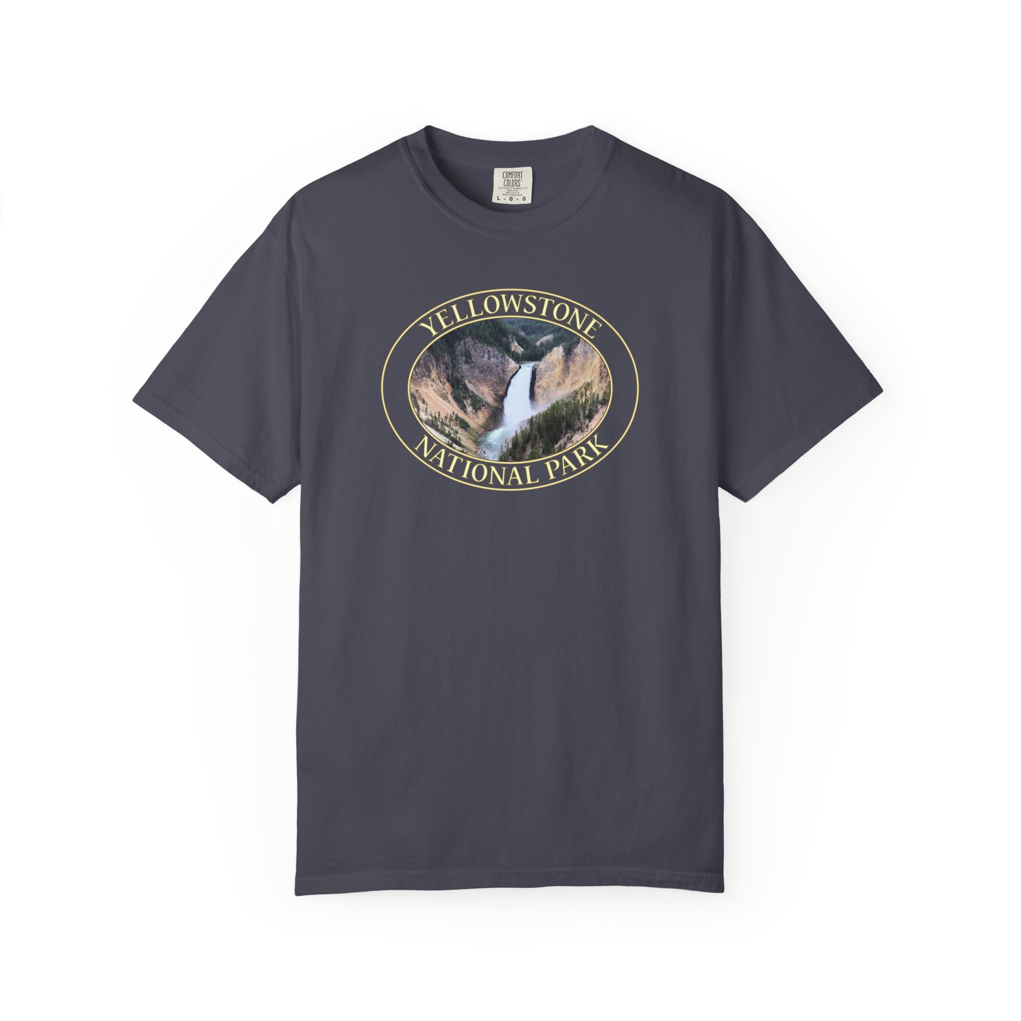 Closeup of Yellowstone Falls, Garment-Dyed Heavyweight T-Shirt – Yellowstone National Park Scenic Nature Photography Tee - Image 11