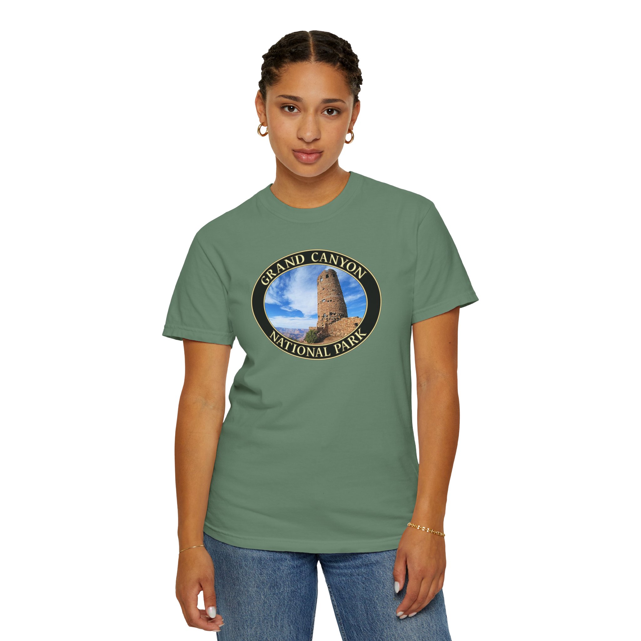 Desert View Watchtower, Grand Canyon National Park, Scenic Photography Garment-Dyed Heavyweight Relaxed Fit T-Shirt - Image 10