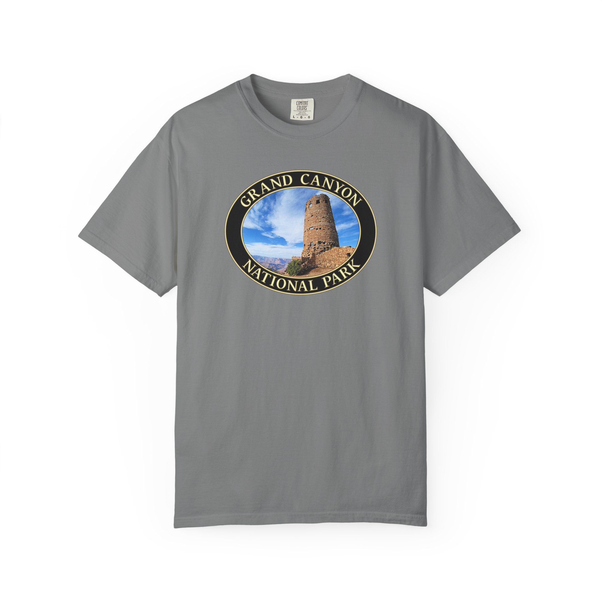 Desert View Watchtower, Grand Canyon National Park, Scenic Photography Garment-Dyed Heavyweight Relaxed Fit T-Shirt - Image 7