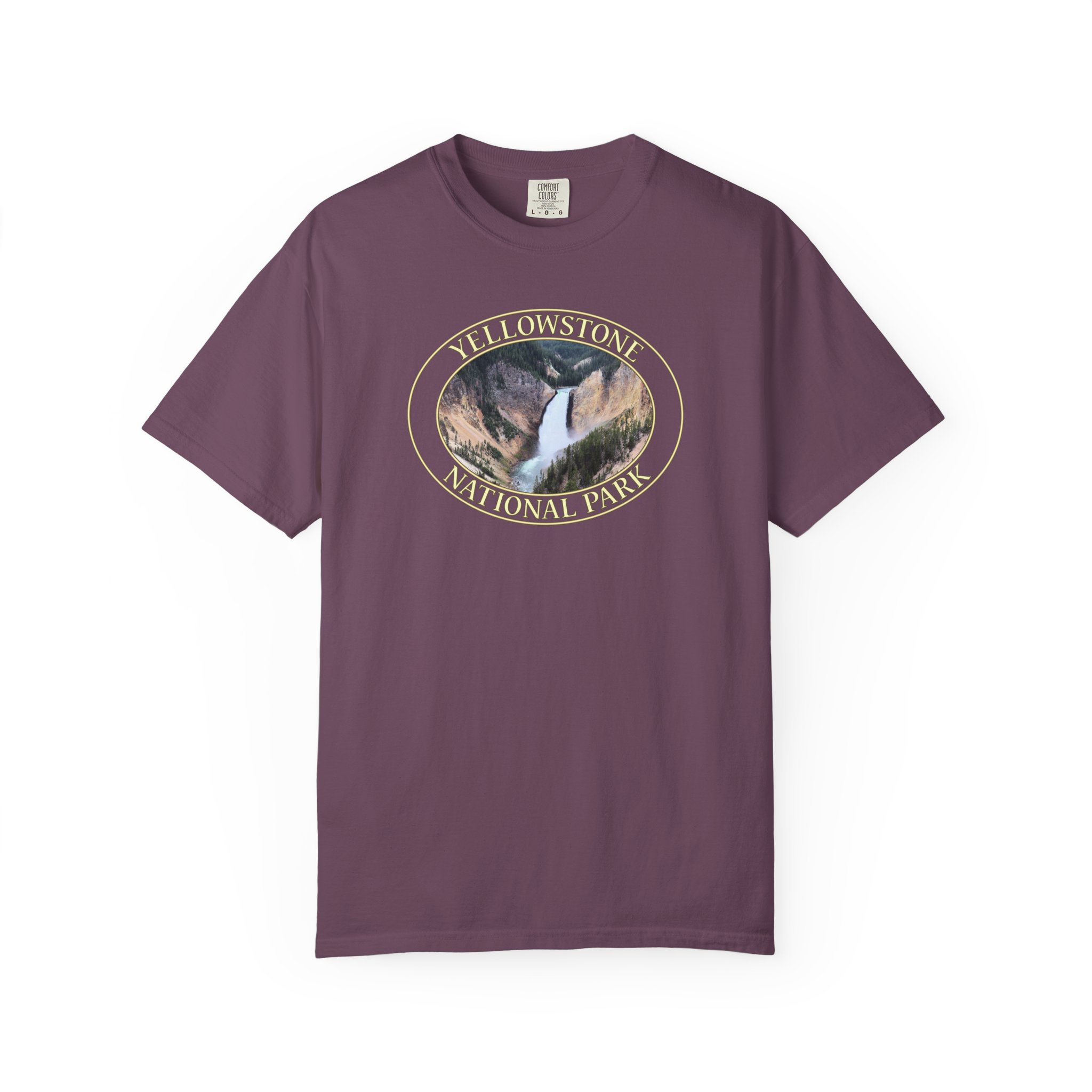 Closeup of Yellowstone Falls, Garment-Dyed Heavyweight T-Shirt – Yellowstone National Park Scenic Nature Photography Tee - Image 13