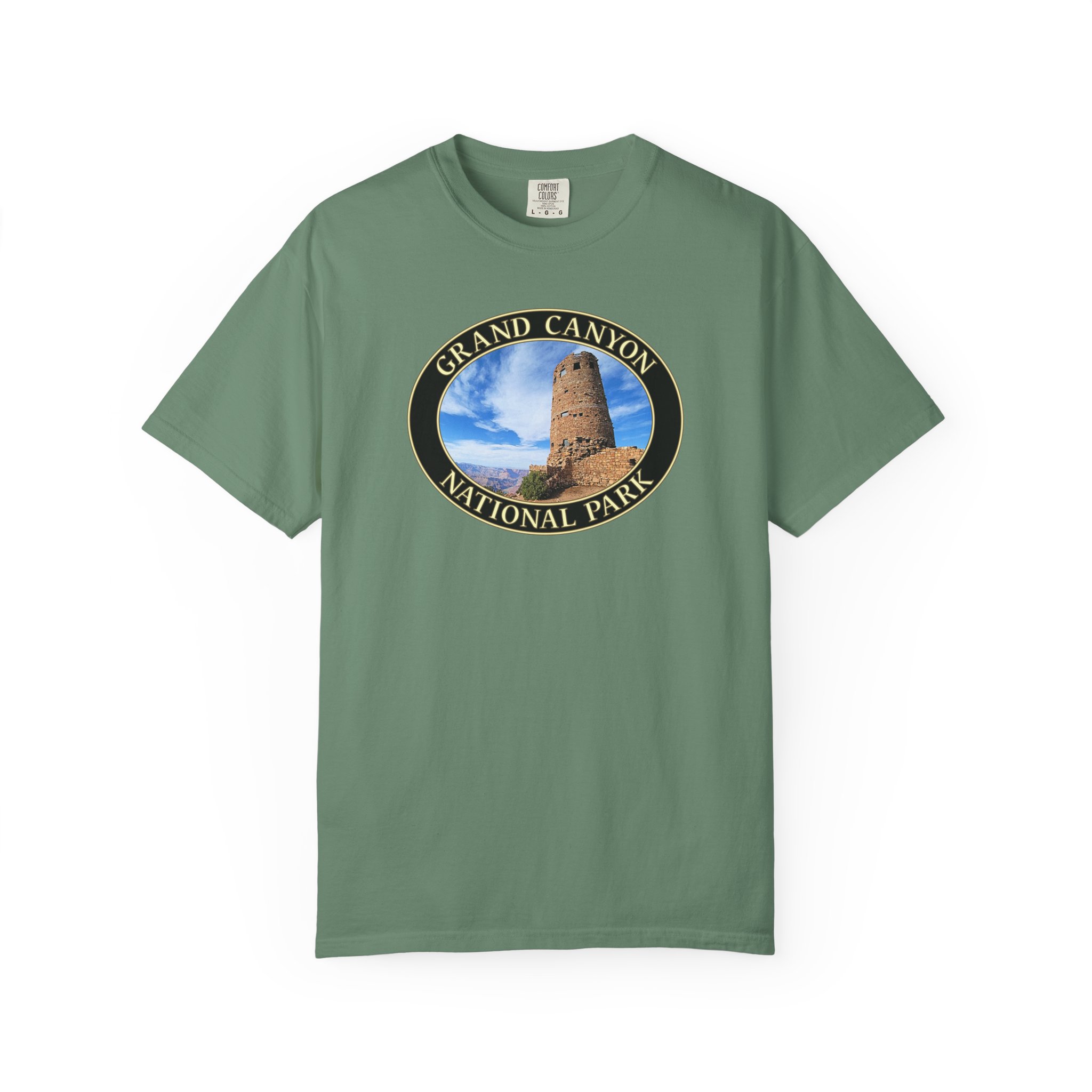 Desert View Watchtower, Grand Canyon National Park, Scenic Photography Garment-Dyed Heavyweight Relaxed Fit T-Shirt - Image 9
