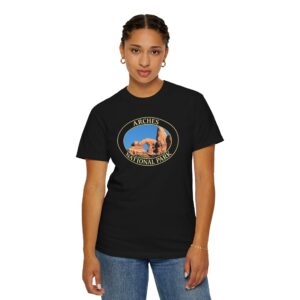 Closeup of Turret Arch at Arches National Park Utah – Garment-Dyed Heavyweight Relaxed Fit T-Shirt with Original Photography