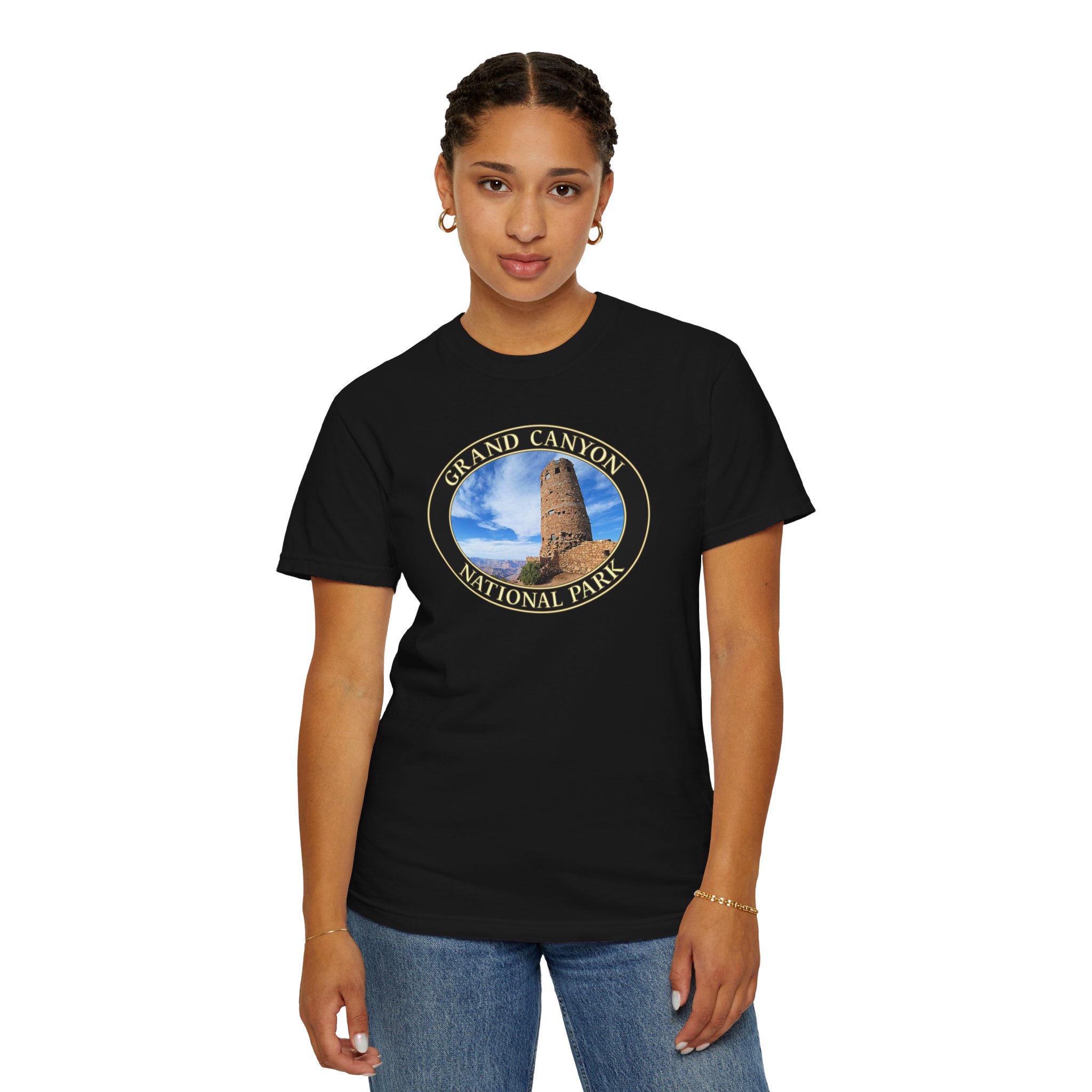 Desert View Watchtower, Grand Canyon National Park, Scenic Photography Garment-Dyed Heavyweight Relaxed Fit T-Shirt - Image 12