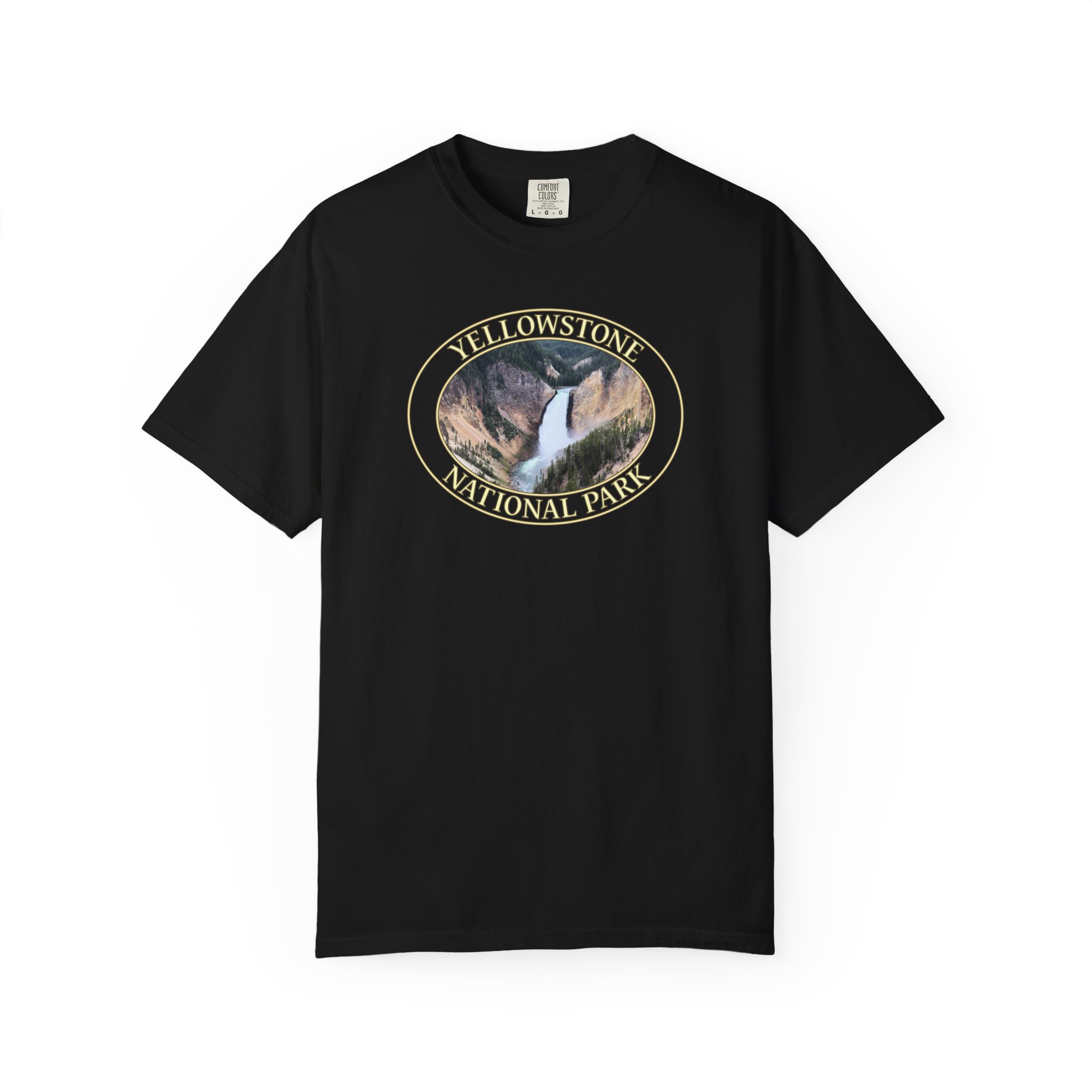 Closeup of Yellowstone Falls, Garment-Dyed Heavyweight T-Shirt – Yellowstone National Park Scenic Nature Photography Tee - Image 9