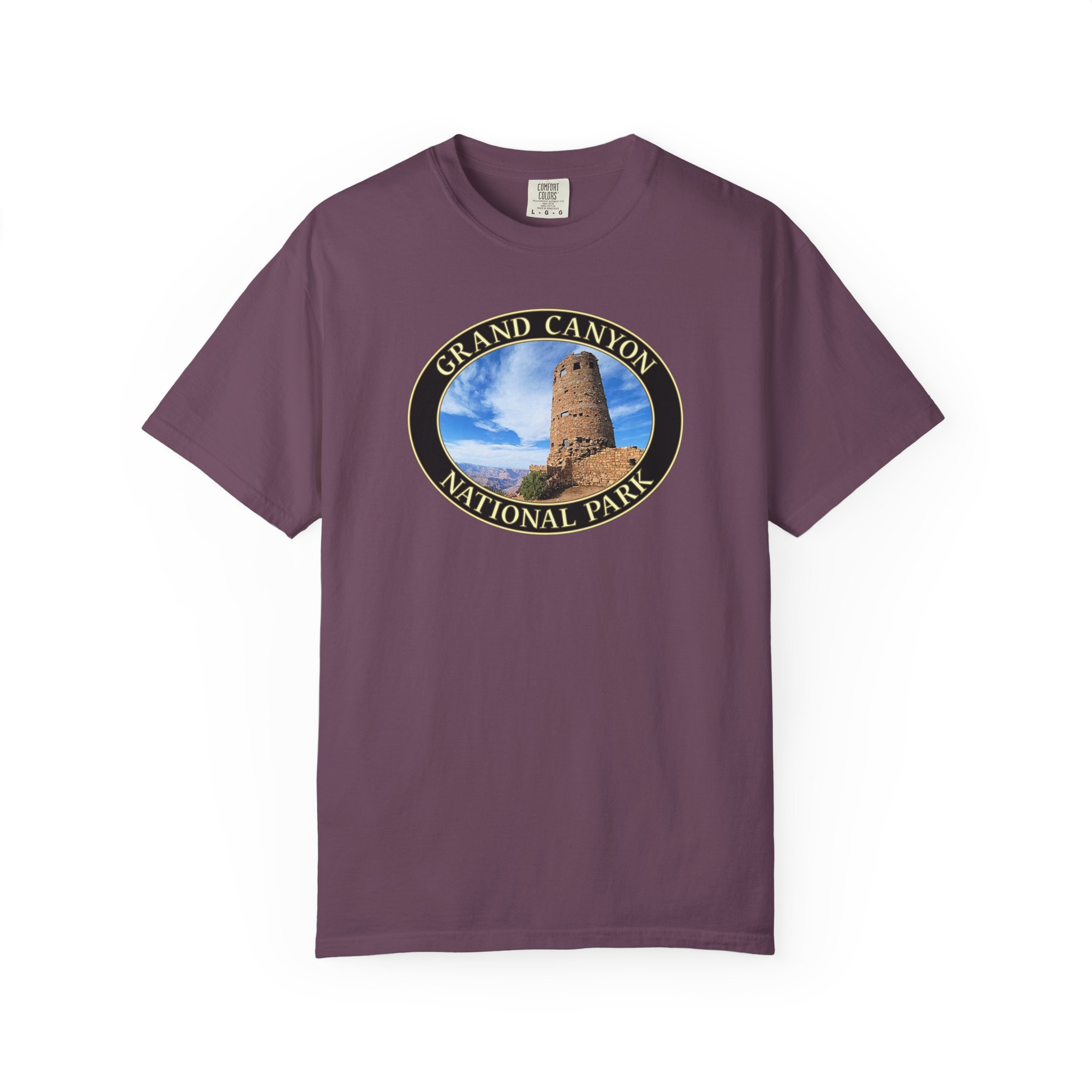 Desert View Watchtower, Grand Canyon National Park, Scenic Photography Garment-Dyed Heavyweight Relaxed Fit T-Shirt - Image 2
