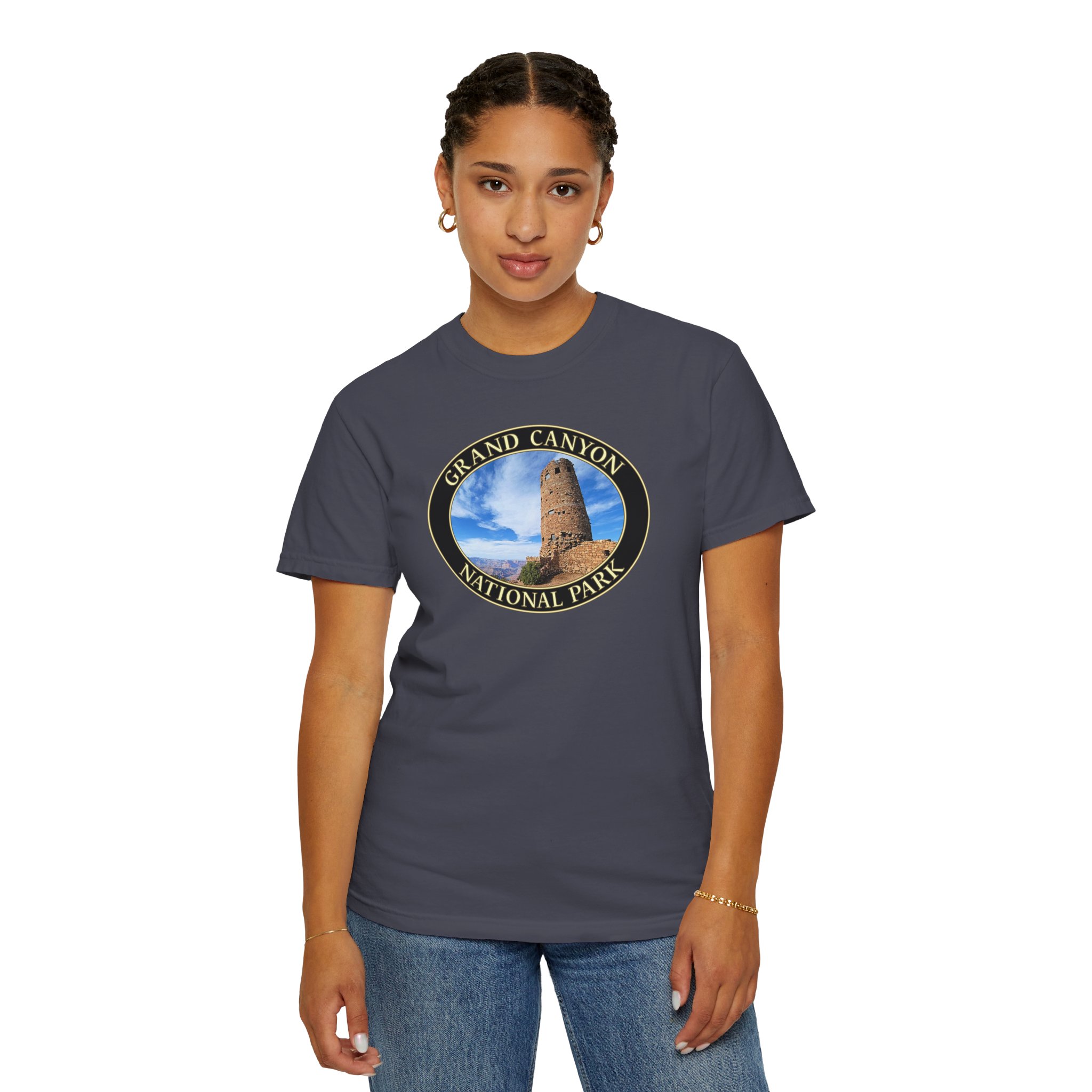 Desert View Watchtower, Grand Canyon National Park, Scenic Photography Garment-Dyed Heavyweight Relaxed Fit T-Shirt - Image 14