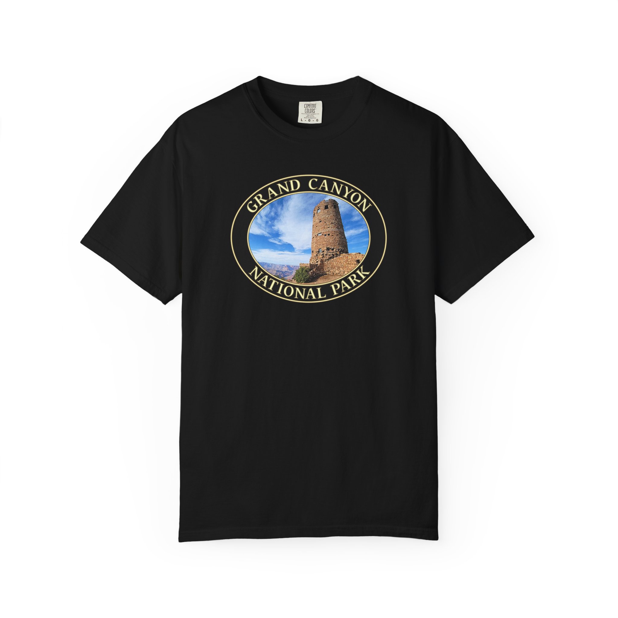 Desert View Watchtower, Grand Canyon National Park, Scenic Photography Garment-Dyed Heavyweight Relaxed Fit T-Shirt - Image 11