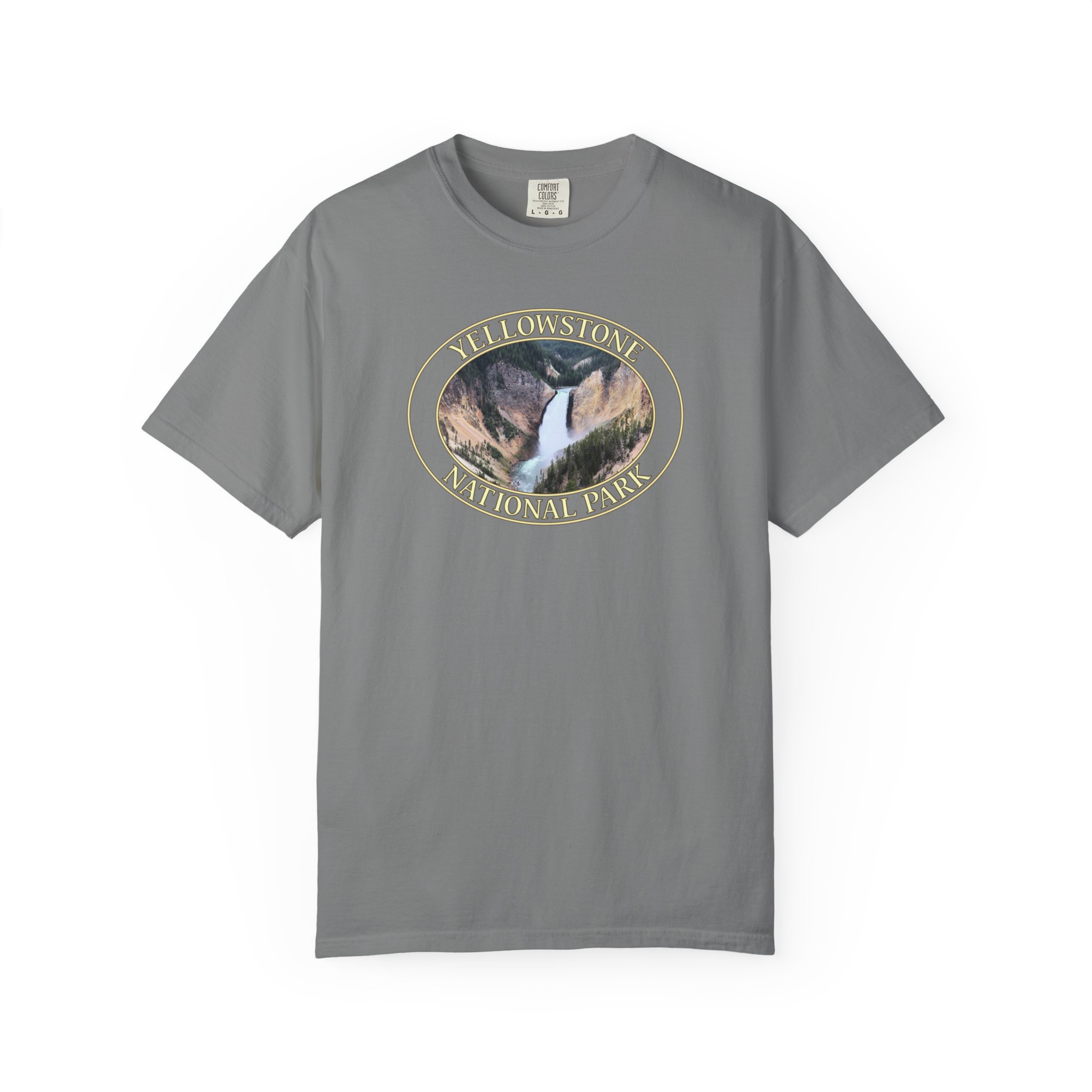 Closeup of Yellowstone Falls, Garment-Dyed Heavyweight T-Shirt – Yellowstone National Park Scenic Nature Photography Tee - Image 7