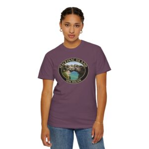 Arch Rock on Mackinac Island Michigan Scenic Garment-Dyed Heavyweight T-Shirt – National Park Photography, Relaxed Fit, Soft Cotton