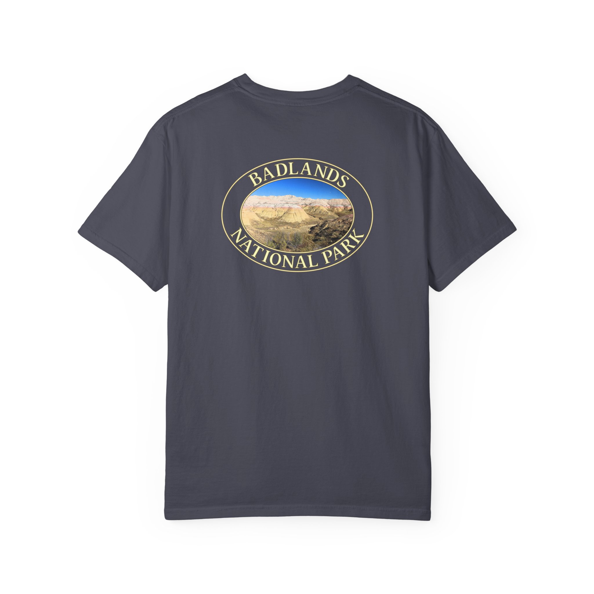 Yellow Mounds at Badlands National Park Scenic Garment-Dyed Heavyweight T-Shirt with Relaxed Fit - Image 3