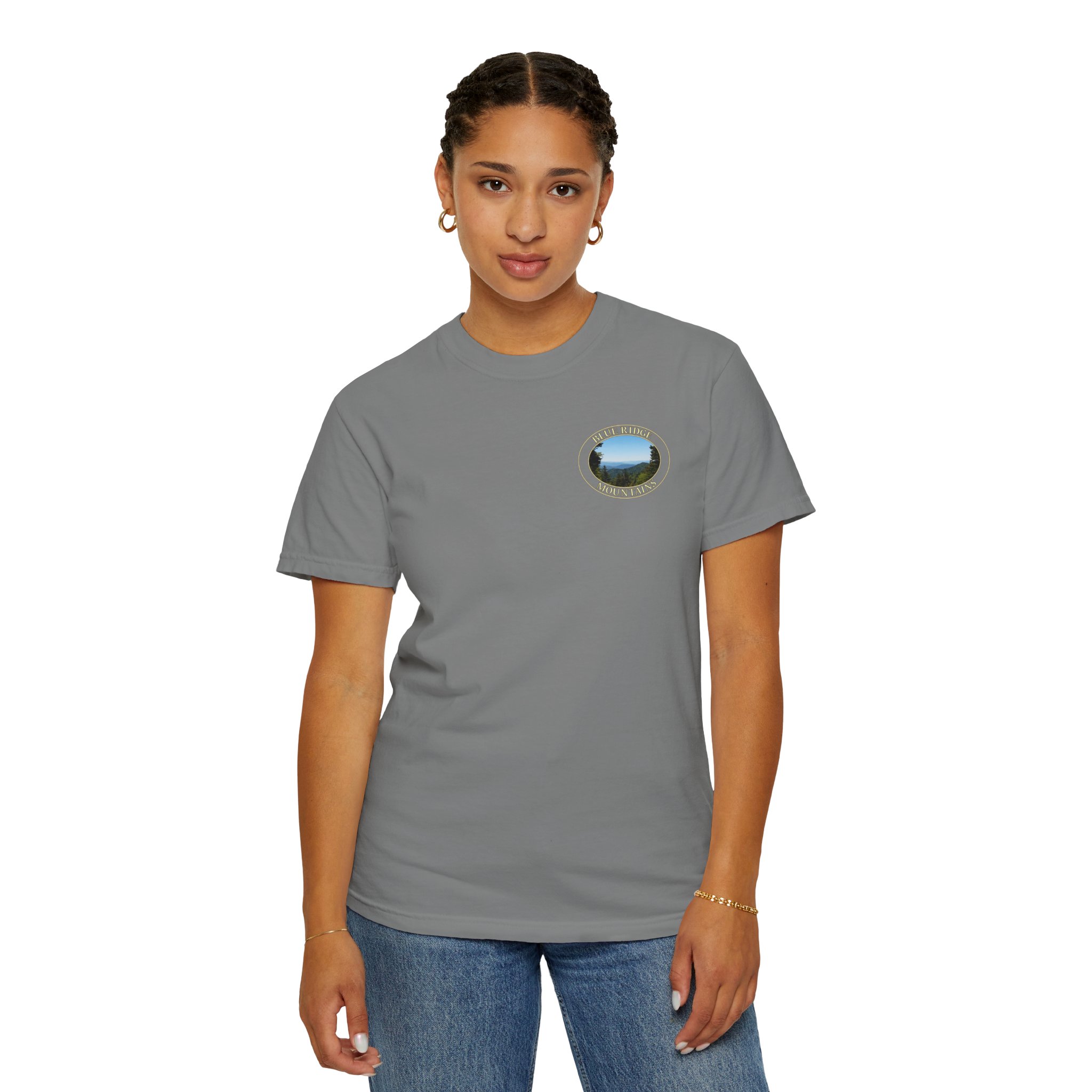 Blue Ridge Mountains of North Carolina Scenic Garment-Dyed Heavyweight T-Shirt with Relaxed Fit and Soft Cotton - Image 15