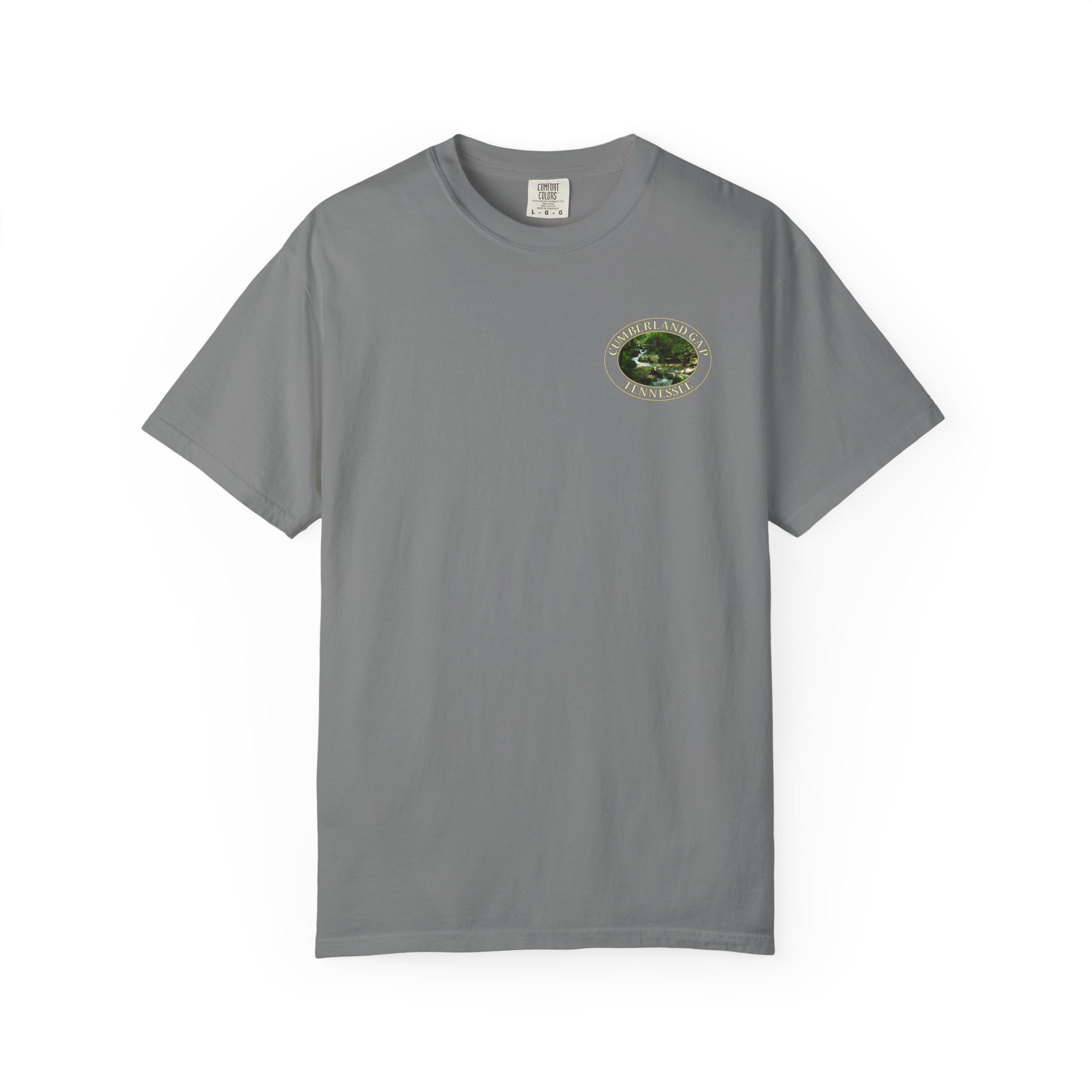 Mountain Stream in Cumberland Gap National Historical Park Relaxed Fit Garment-Dyed Heavyweight T-Shirt with Front and Back Print - Image 9