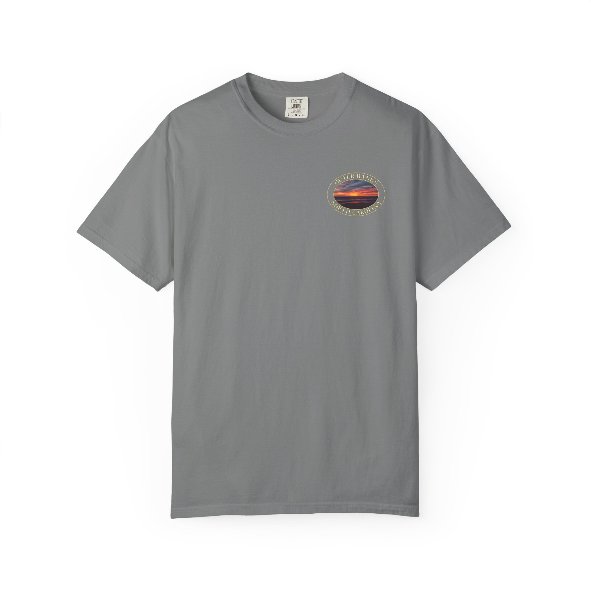 Sunrise Over Atlantic Ocean Outer Banks North Carolina Relaxed Fit Garment-Dyed Heavyweight T-Shirt - Image 9