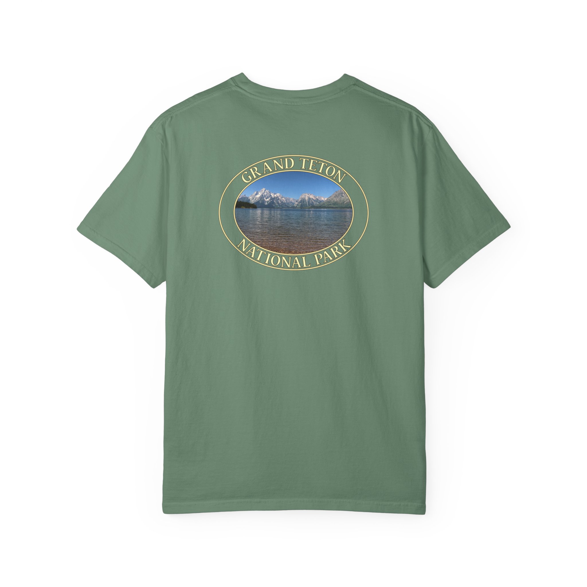 Jackson Lake and the Teton Mountains at Grand Teton National Park Relaxed Fit Garment-Dyed Heavyweight T-Shirt - Image 18