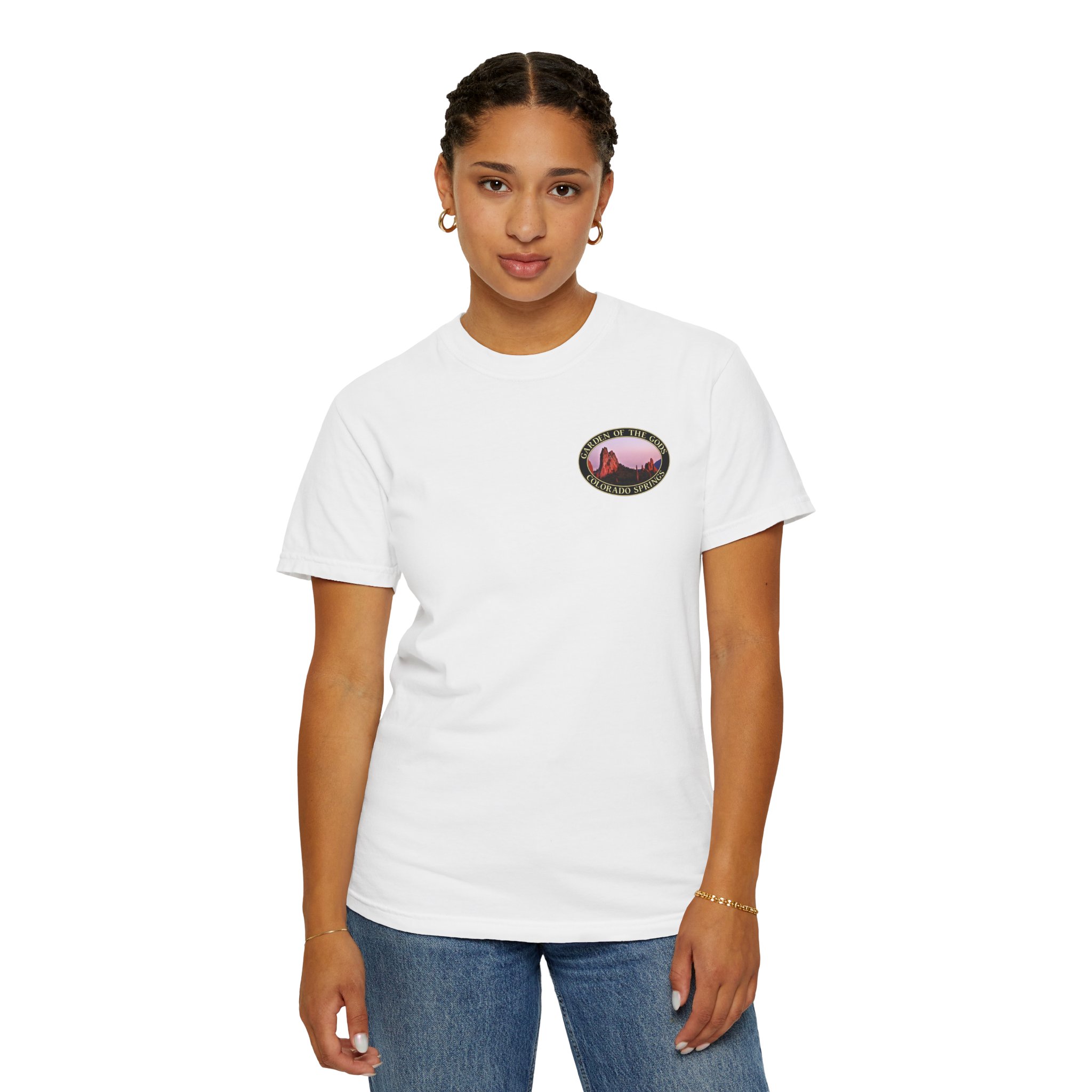 Unique Rock Formations at Garden of the Gods Colorado Springs Garment-Dyed Heavyweight T-Shirt with Relaxed Fit - Image 7