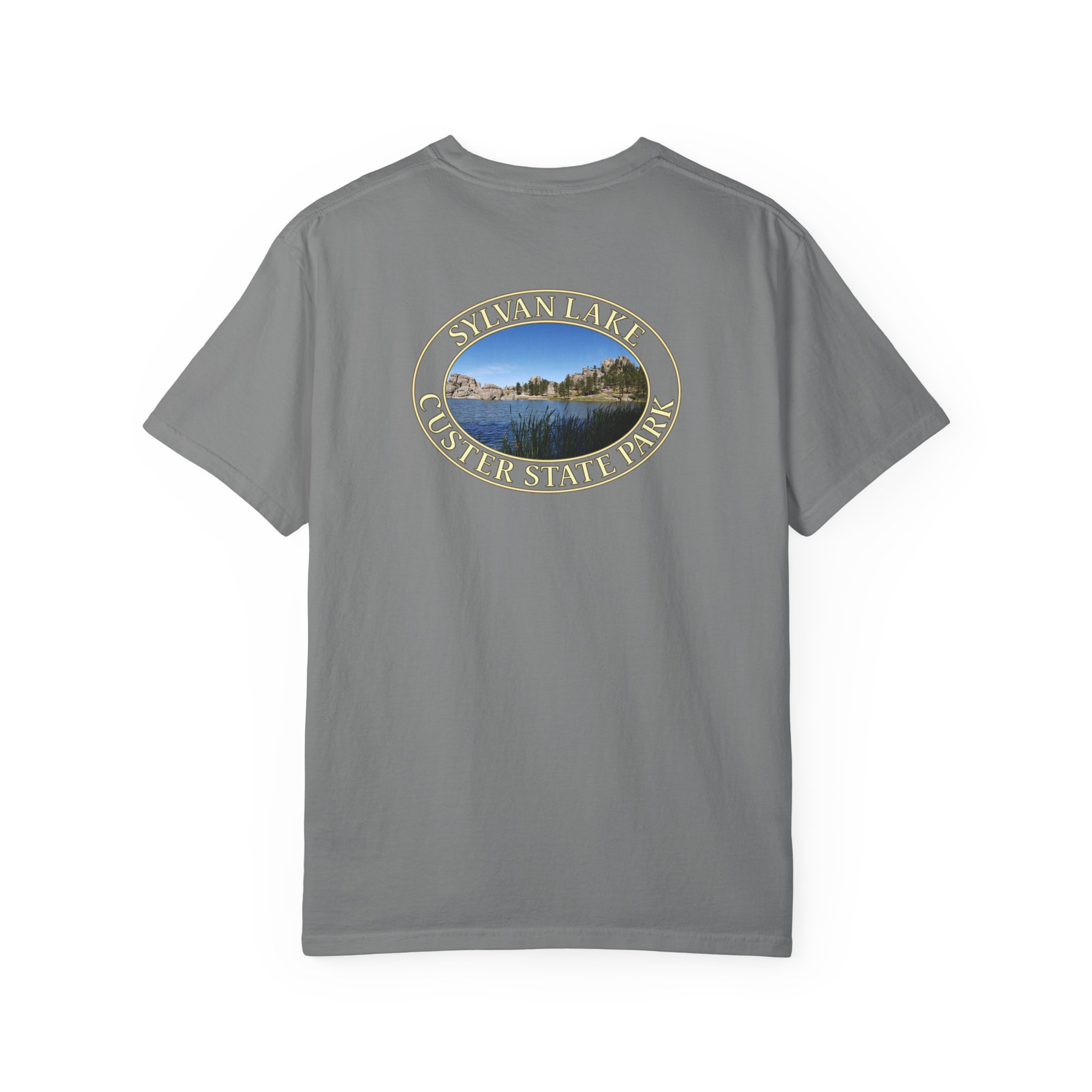 Sylvan Lake at Custer State Park South Dakota Scenic Travel T-Shirt – Soft Garment-Dyed Heavyweight Tee - Image 14