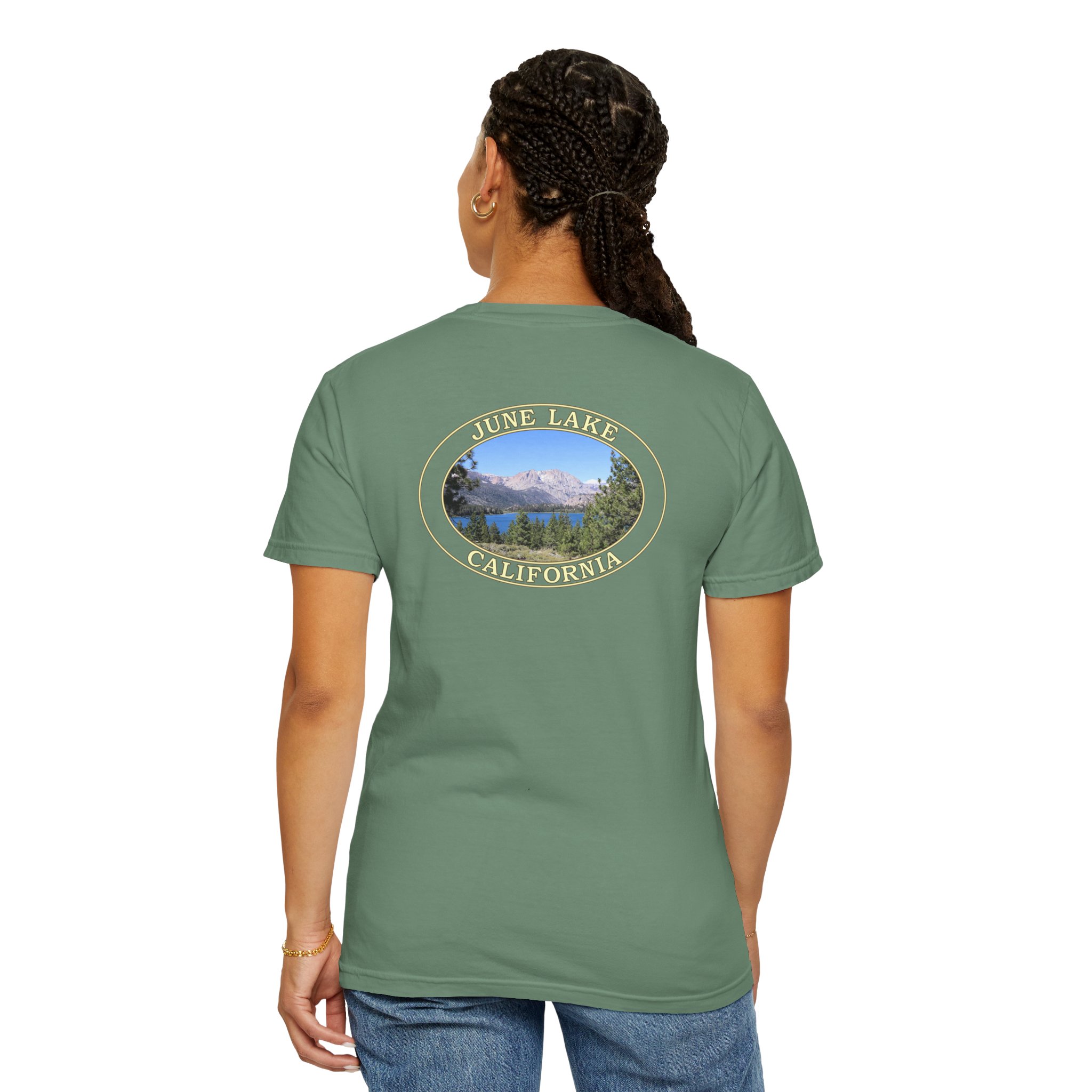 June Lake and Eastern Sierra Nevada Mountains Scenic California Nature Photography T-Shirt with Relaxed Fit, Garment Dyed Heavyweight Tee - Image 20