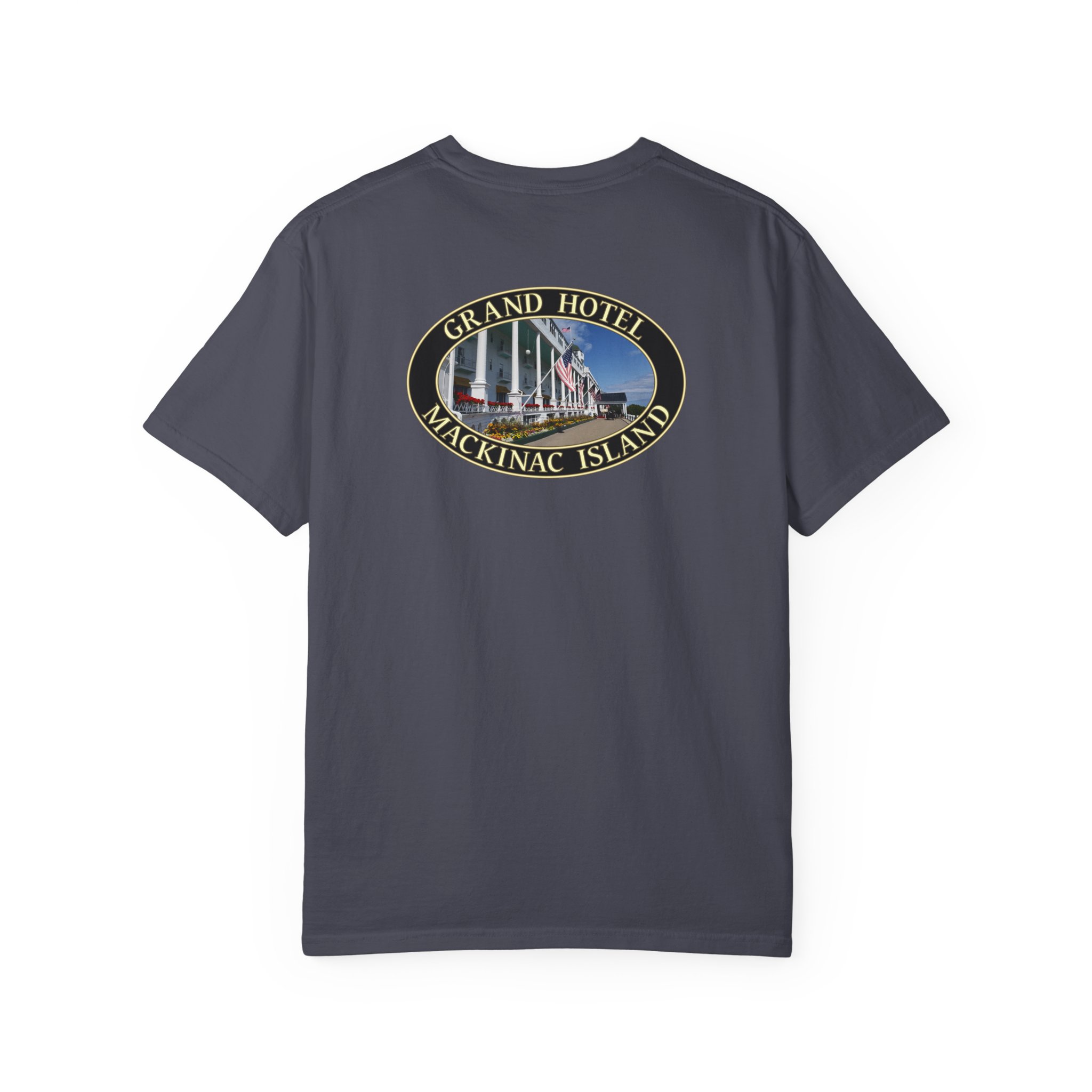 Grand Hotel on Mackinac Island Michigan, Scenic Photography Garment-Dyed Heavyweight T-Shirt with Relaxed Fit, 2-sided Print - Image 22