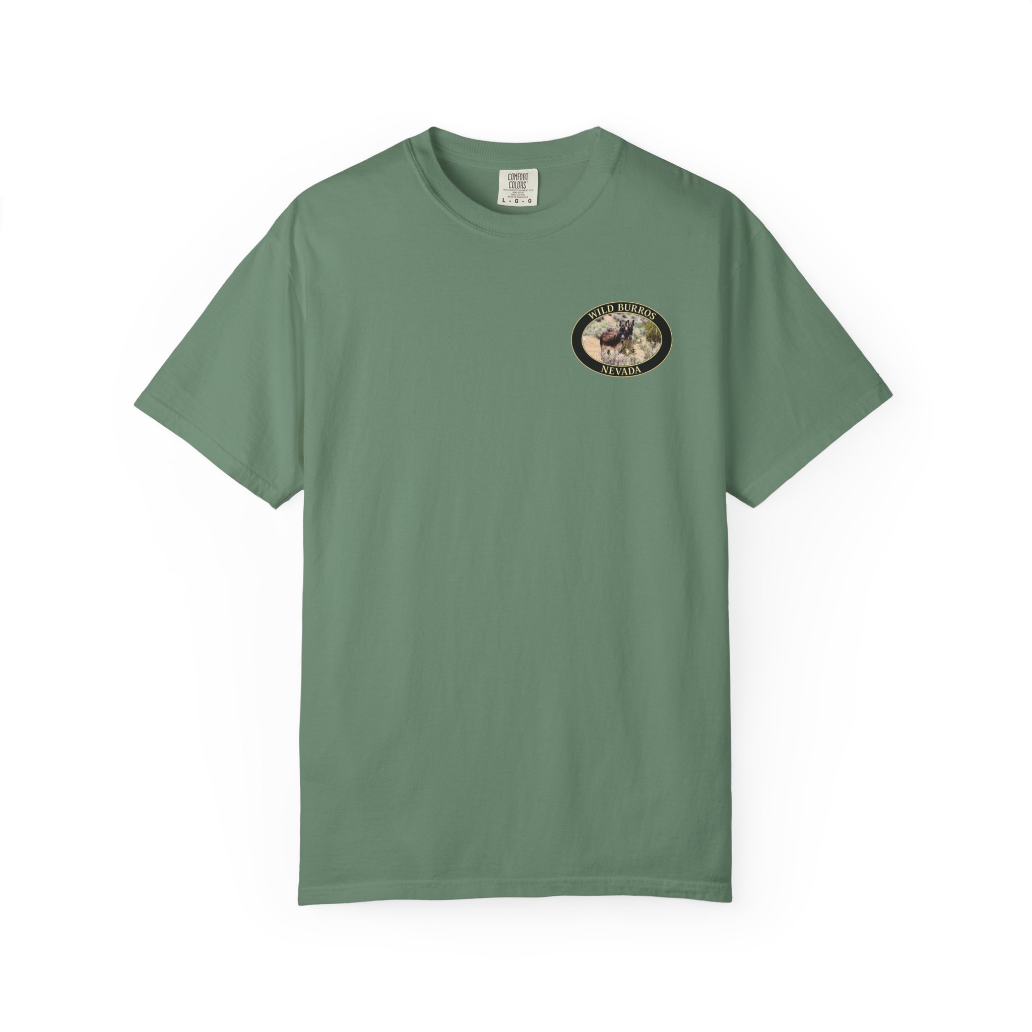 Wild Donkey Couple Scenic Nevada Landscape Relaxed Fit Garment-Dyed Heavyweight T-Shirt - Image 2