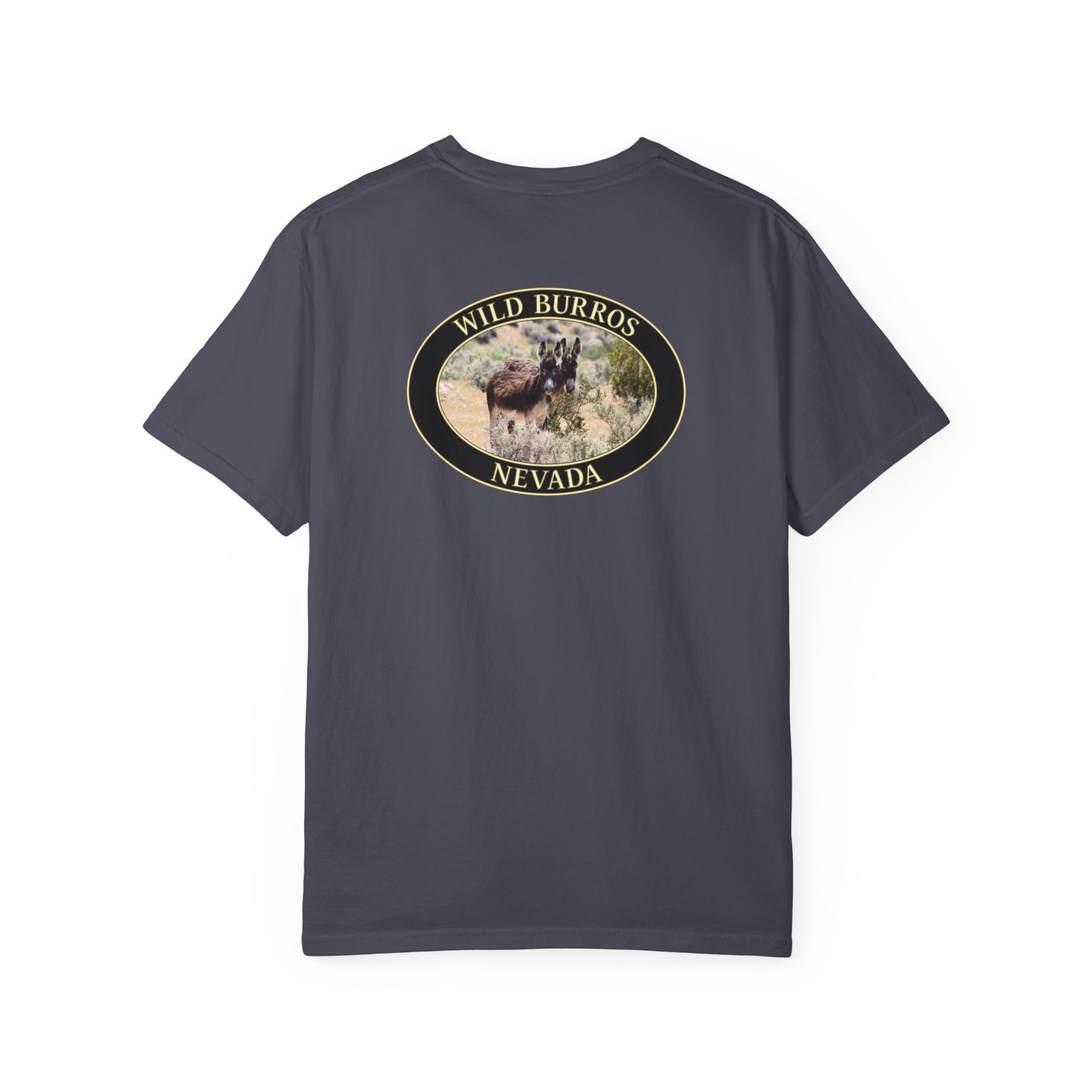 Wild Donkey Couple Scenic Nevada Landscape Relaxed Fit Garment-Dyed Heavyweight T-Shirt - Image 22