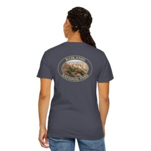 Bighorn Sheep Herd on Hill Scenic T-Shirt from Badlands National Park - Soft, Garment Dyed, Heavyweight Travel Tee