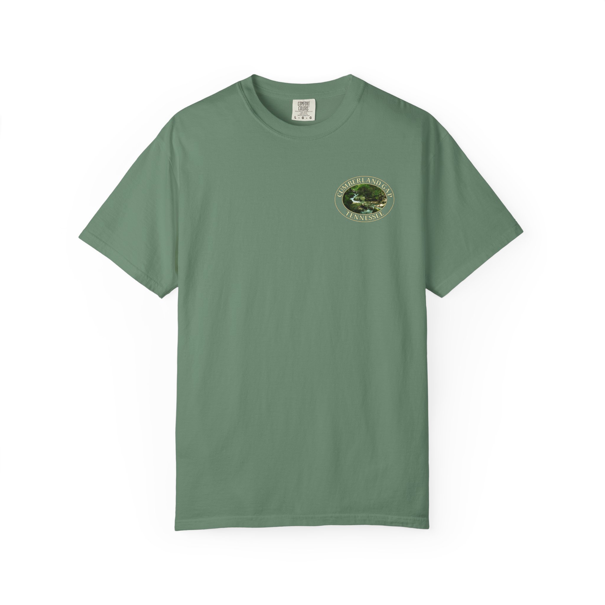 Mountain Stream in Cumberland Gap National Historical Park Relaxed Fit Garment-Dyed Heavyweight T-Shirt with Front and Back Print - Image 13