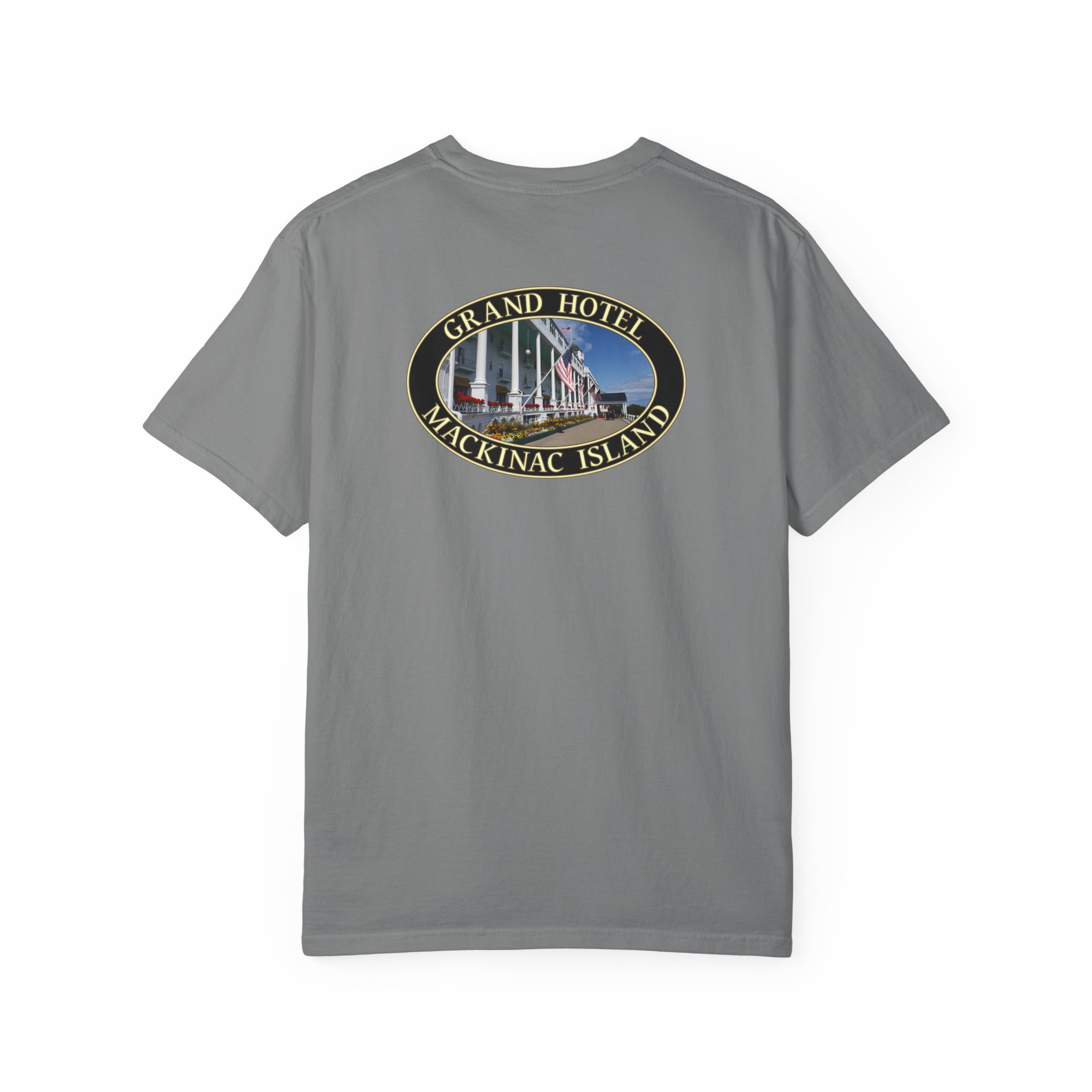 Grand Hotel on Mackinac Island Michigan, Scenic Photography Garment-Dyed Heavyweight T-Shirt with Relaxed Fit, 2-sided Print - Image 10