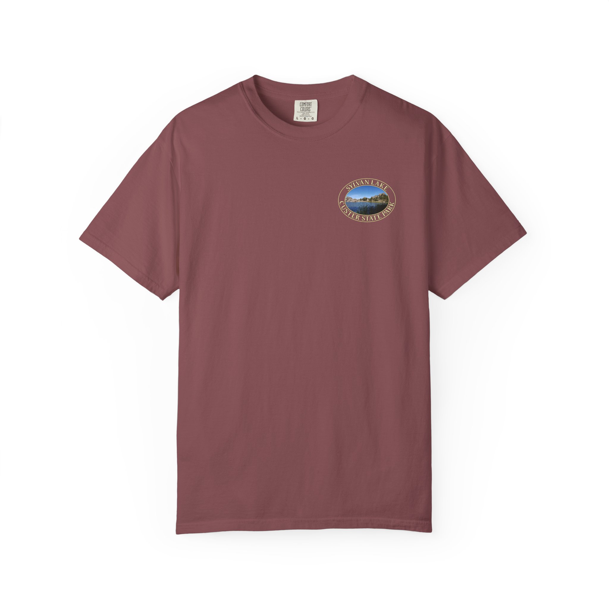 Sylvan Lake at Custer State Park South Dakota Scenic Travel T-Shirt – Soft Garment-Dyed Heavyweight Tee - Image 9