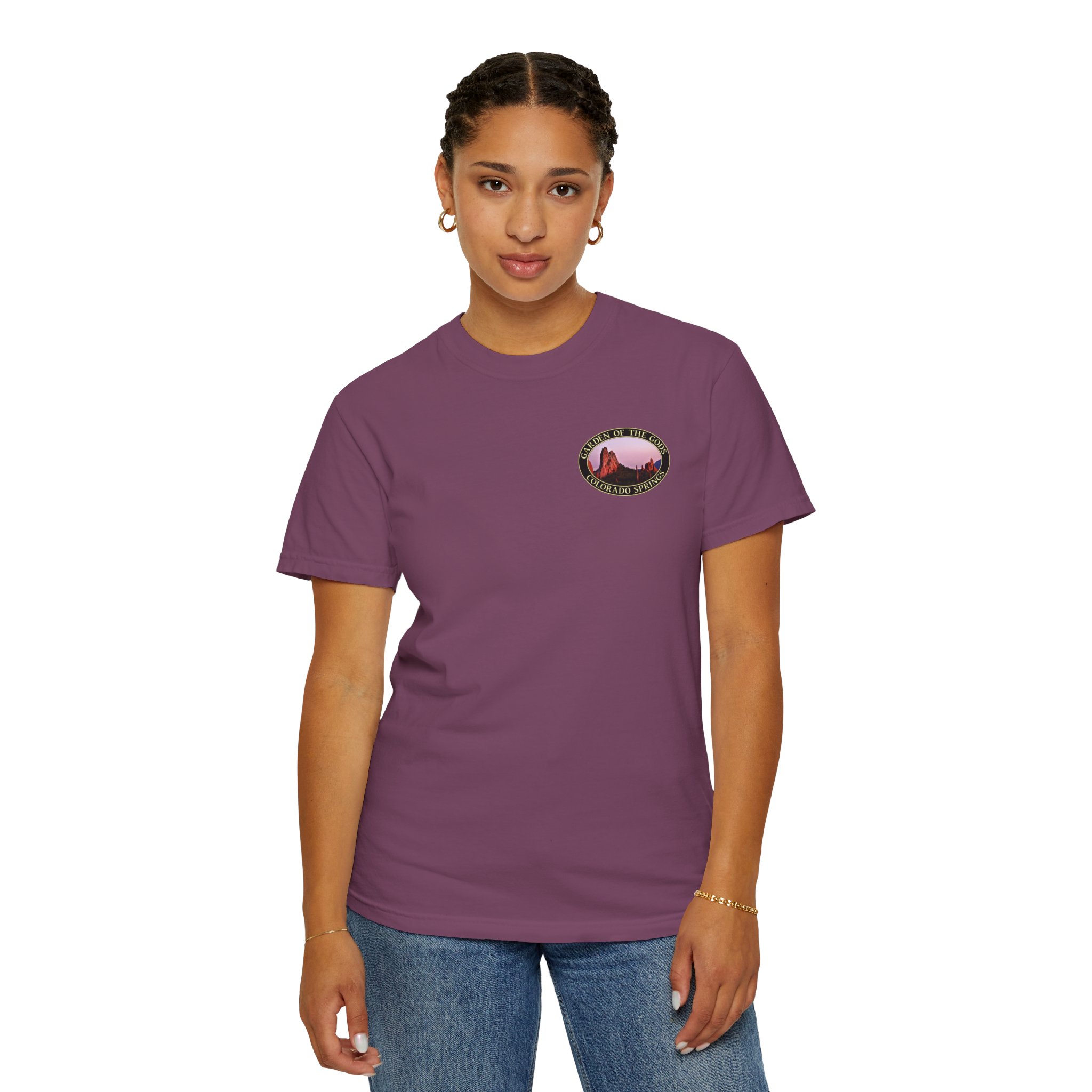 Unique Rock Formations at Garden of the Gods Colorado Springs Garment-Dyed Heavyweight T-Shirt with Relaxed Fit - Image 4