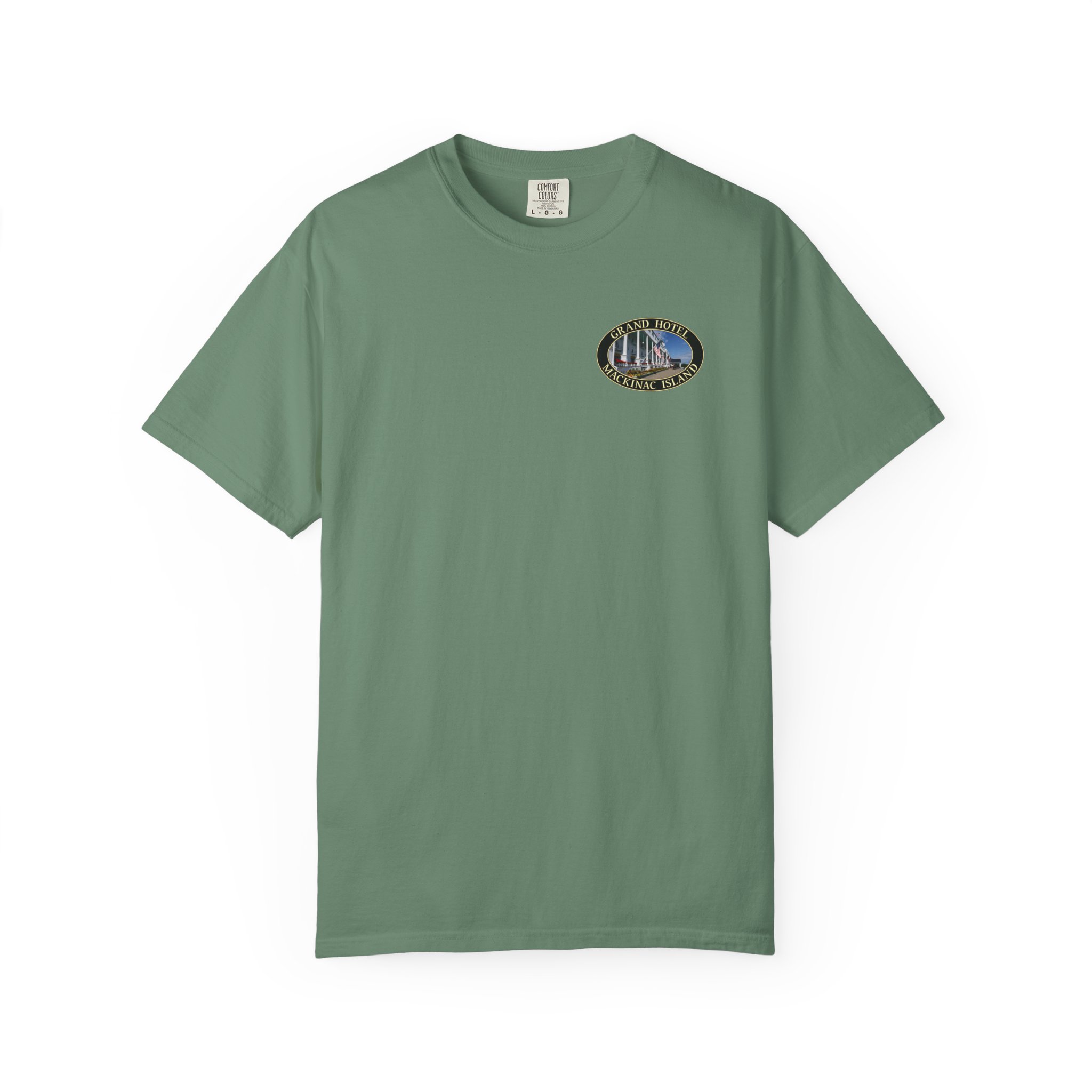 Grand Hotel on Mackinac Island Michigan, Scenic Photography Garment-Dyed Heavyweight T-Shirt with Relaxed Fit, 2-sided Print - Image 13
