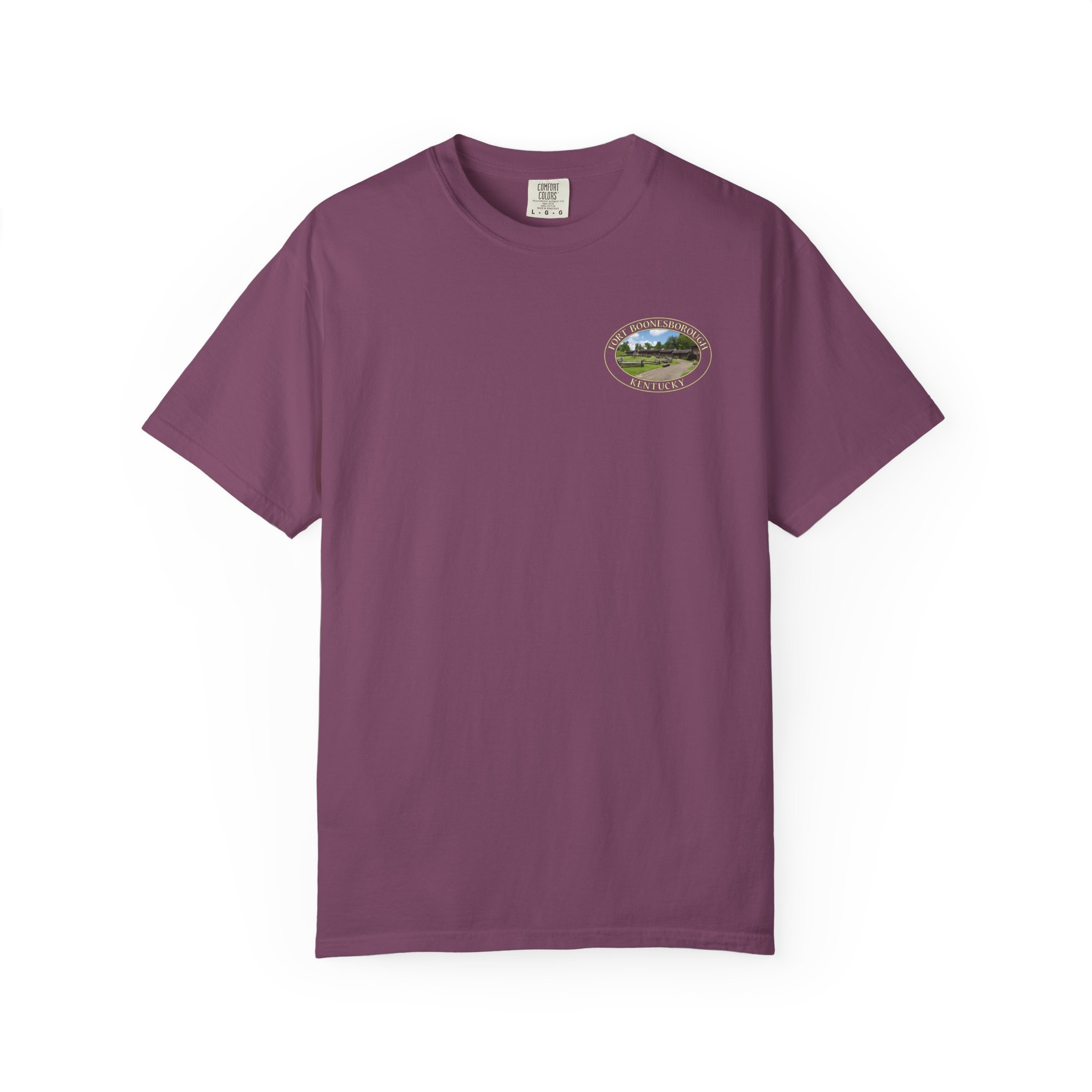 Historic Reproduction Buildings at Fort Boonesborough Kentucky Relaxed Fit Garment-Dyed Heavyweight T-Shirt for Outdoor and Travel Lovers - Image 25