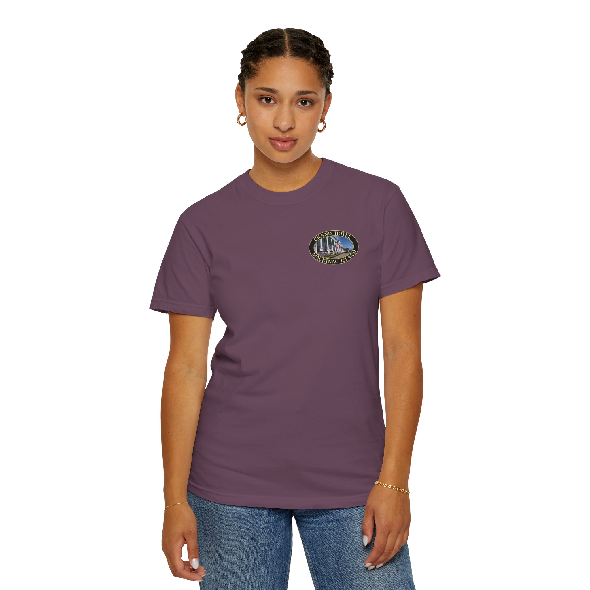 Grand Hotel on Mackinac Island Michigan, Scenic Photography Garment-Dyed Heavyweight T-Shirt with Relaxed Fit, 2-sided Print - Image 27