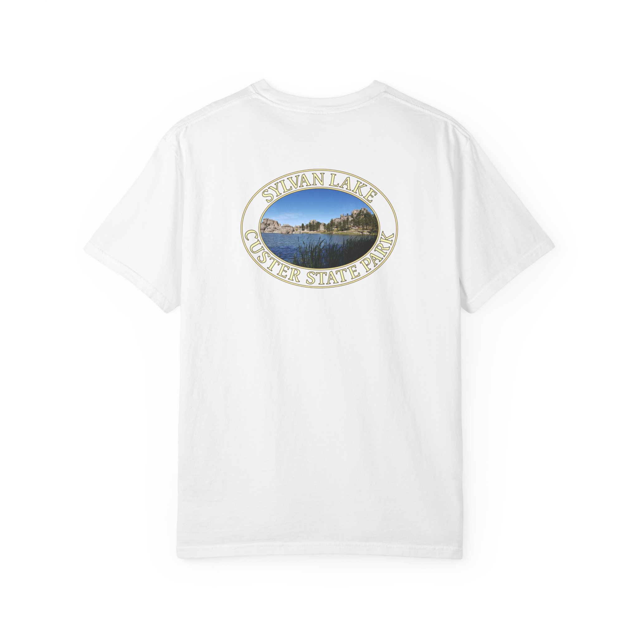 Sylvan Lake at Custer State Park South Dakota Scenic Travel T-Shirt – Soft Garment-Dyed Heavyweight Tee - Image 6