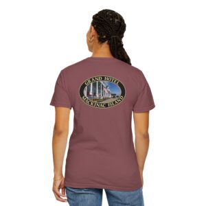 Grand Hotel on Mackinac Island Michigan, Scenic Photography Garment-Dyed Heavyweight T-Shirt with Relaxed Fit, 2-sided Print