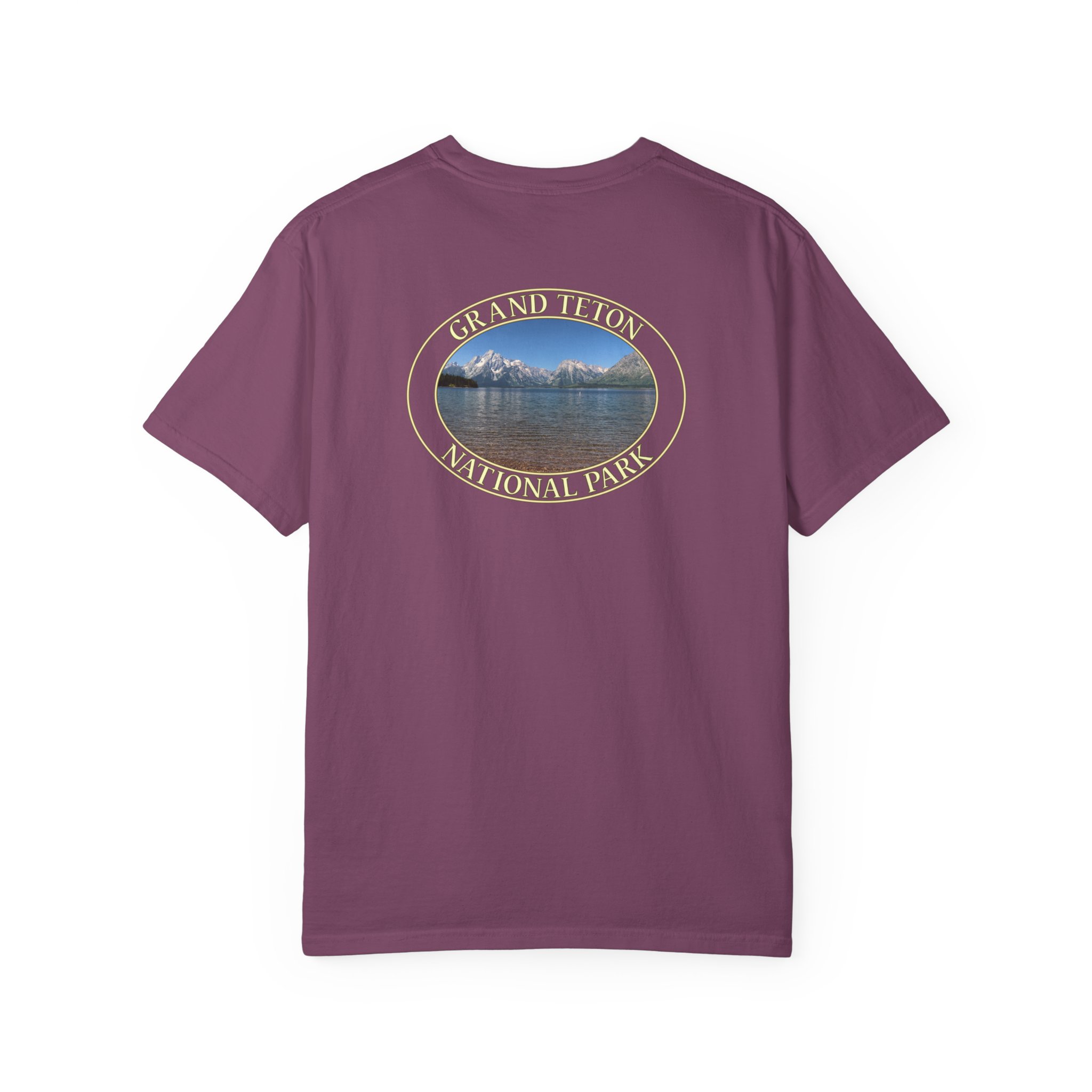 Jackson Lake and the Teton Mountains at Grand Teton National Park Relaxed Fit Garment-Dyed Heavyweight T-Shirt - Image 26