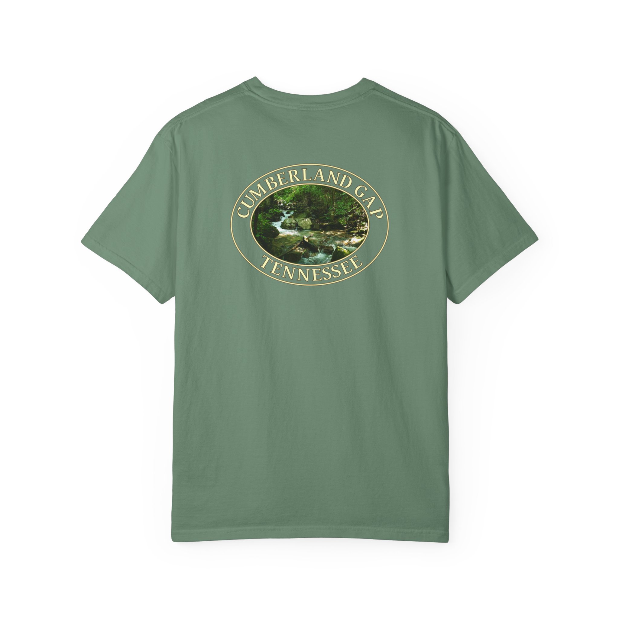 Mountain Stream in Cumberland Gap National Historical Park Relaxed Fit Garment-Dyed Heavyweight T-Shirt with Front and Back Print - Image 14