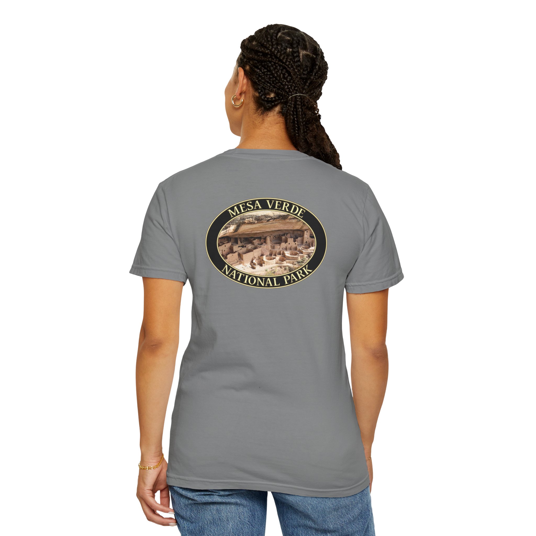 Cliff Palace at Mesa Verde National Park Scenic Photograph T-Shirt - Relaxed Fit, Garment Dyed Heavyweight Travel Tee - Image 12