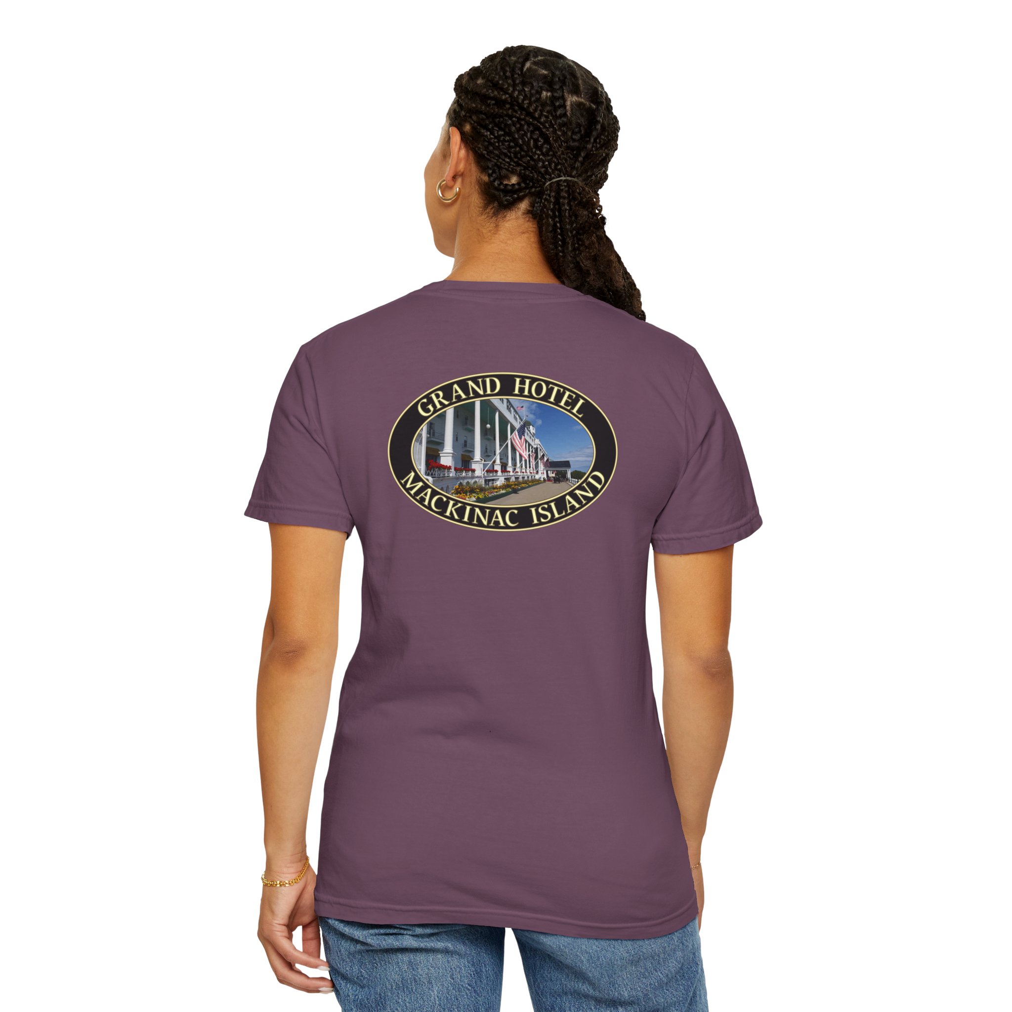 Grand Hotel on Mackinac Island Michigan, Scenic Photography Garment-Dyed Heavyweight T-Shirt with Relaxed Fit, 2-sided Print - Image 28