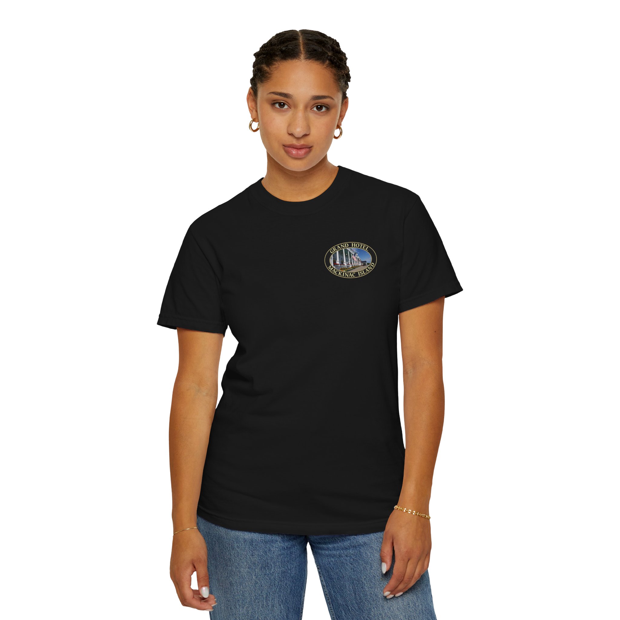 Grand Hotel on Mackinac Island Michigan, Scenic Photography Garment-Dyed Heavyweight T-Shirt with Relaxed Fit, 2-sided Print - Image 19
