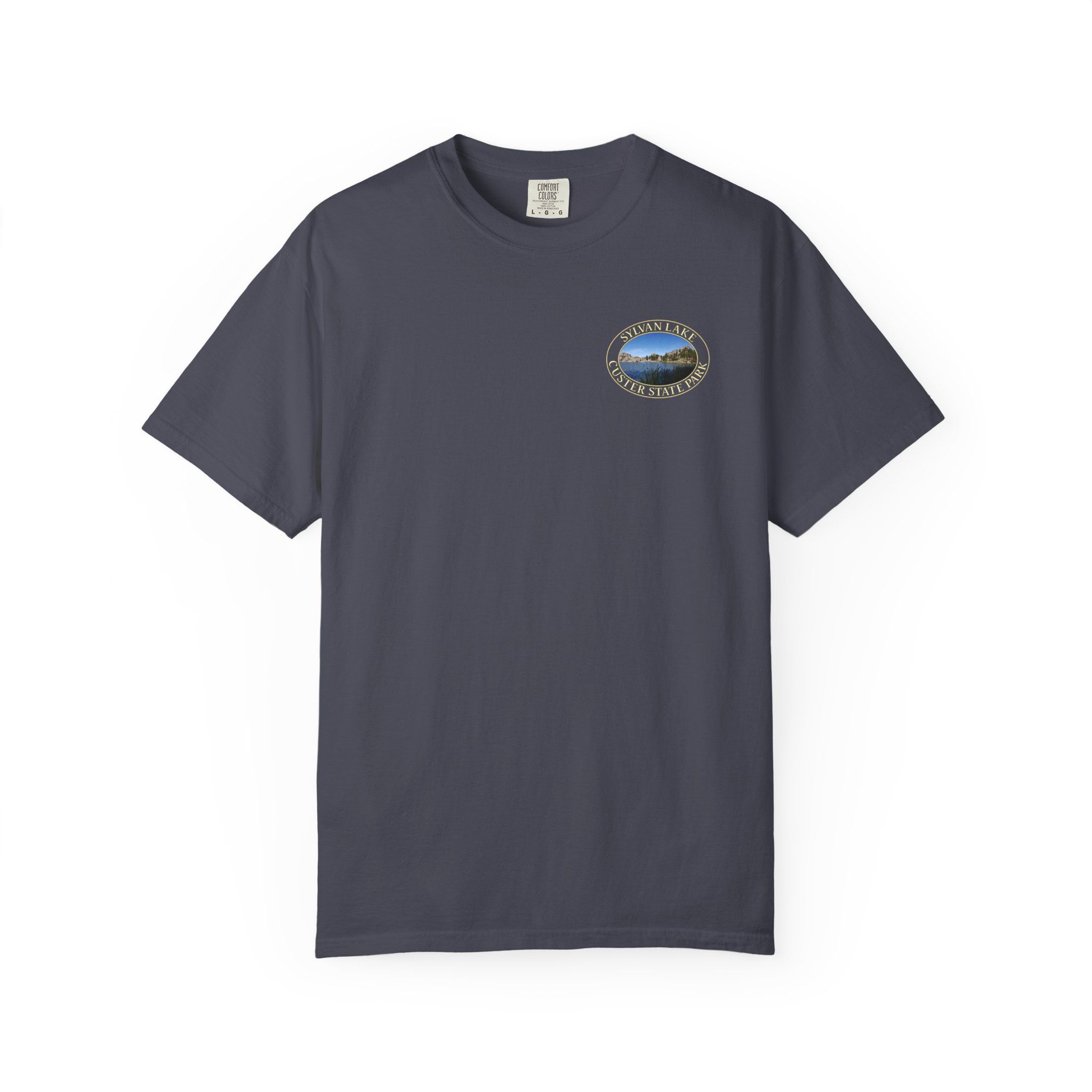 Sylvan Lake at Custer State Park South Dakota Scenic Travel T-Shirt – Soft Garment-Dyed Heavyweight Tee - Image 2
