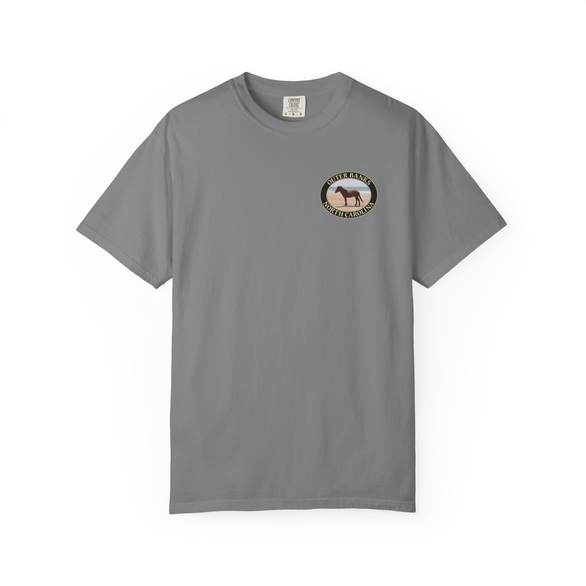 Wild Horse on the Beach at Outer Banks of North Carolina, Relaxed Fit Garment-Dyed Heavyweight T-Shirt, 2-sided Print - Image 13