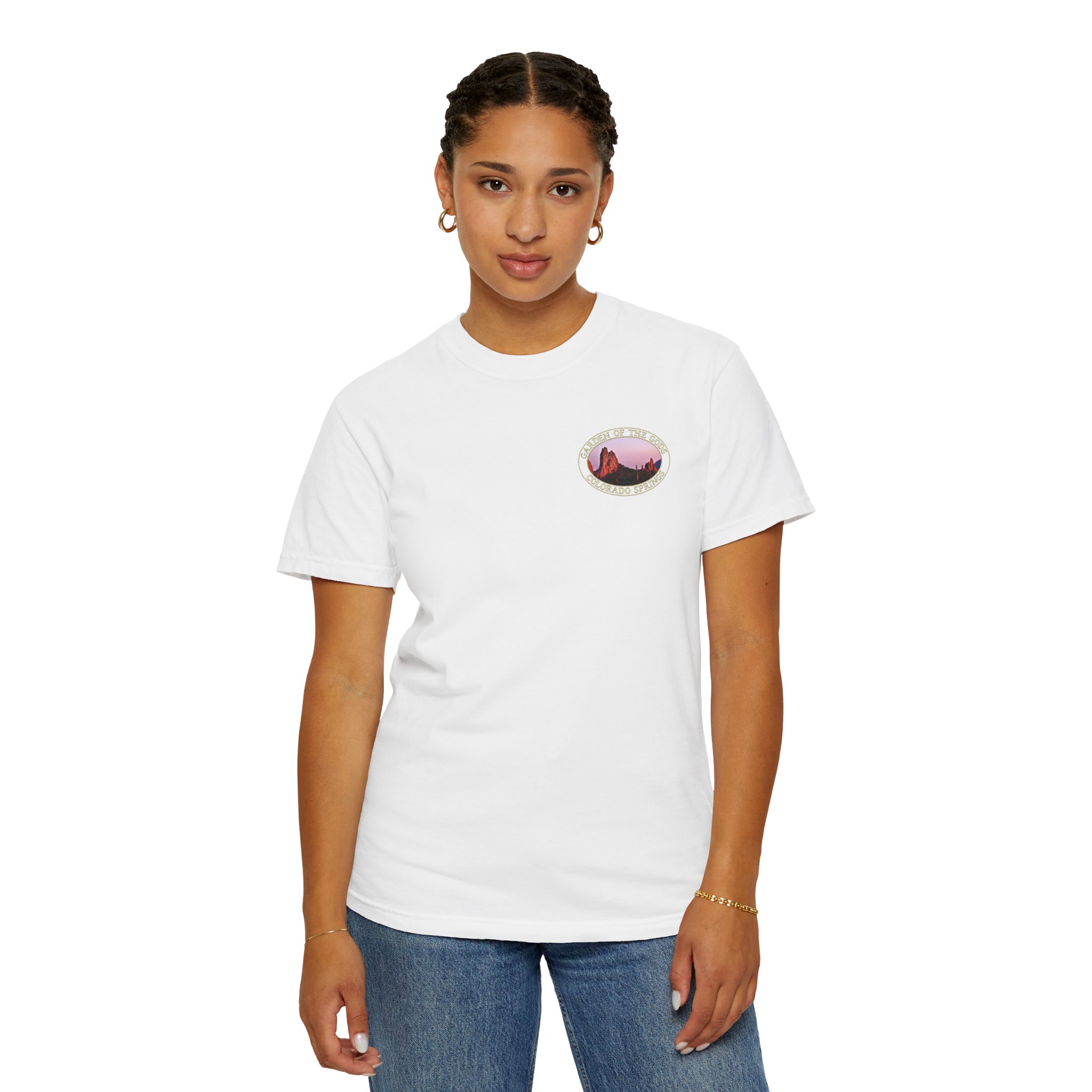 Unique Rock Formations at Garden of the Gods in Colorado Springs Scenic Garment-Dyed Heavyweight T-Shirt - Image 7