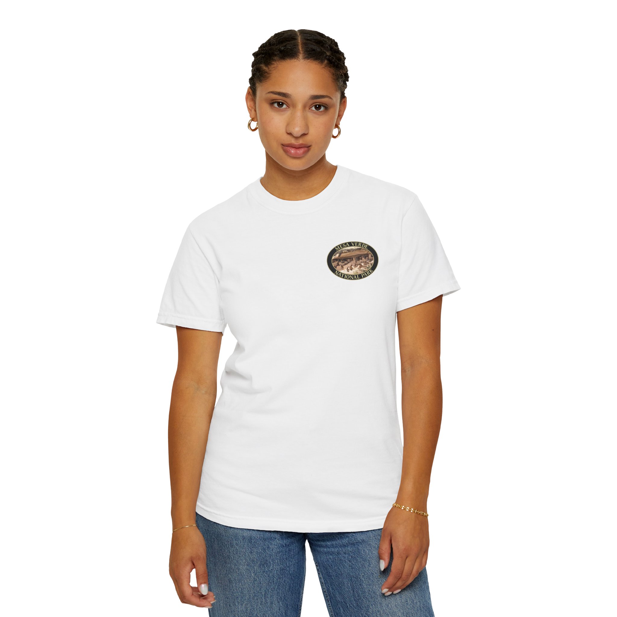 Cliff Palace at Mesa Verde National Park Scenic Photograph T-Shirt - Relaxed Fit, Garment Dyed Heavyweight Travel Tee - Image 7