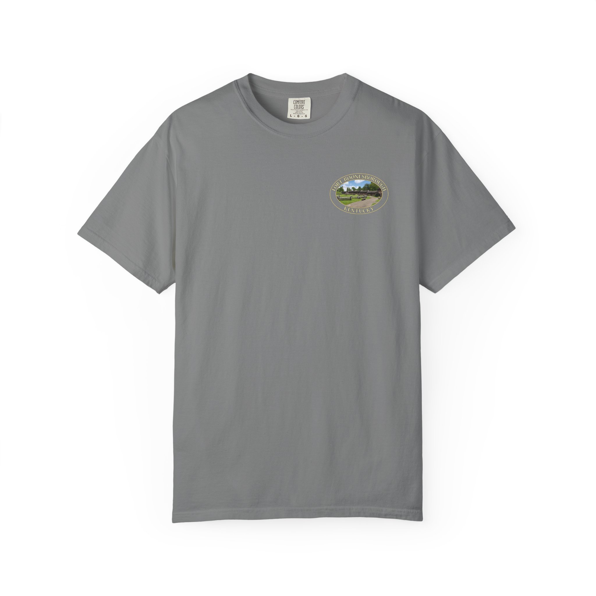 Historic Reproduction Buildings at Fort Boonesborough Kentucky Relaxed Fit Garment-Dyed Heavyweight T-Shirt for Outdoor and Travel Lovers - Image 13