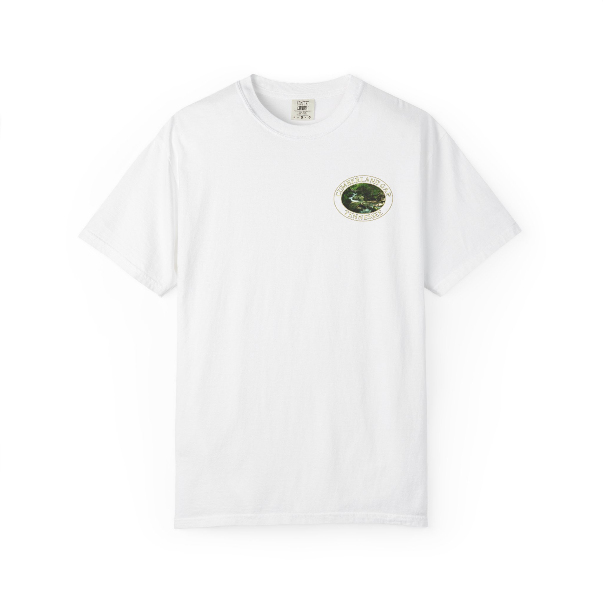 Mountain Stream in Cumberland Gap National Historical Park Relaxed Fit Garment-Dyed Heavyweight T-Shirt with Front and Back Print - Image 5
