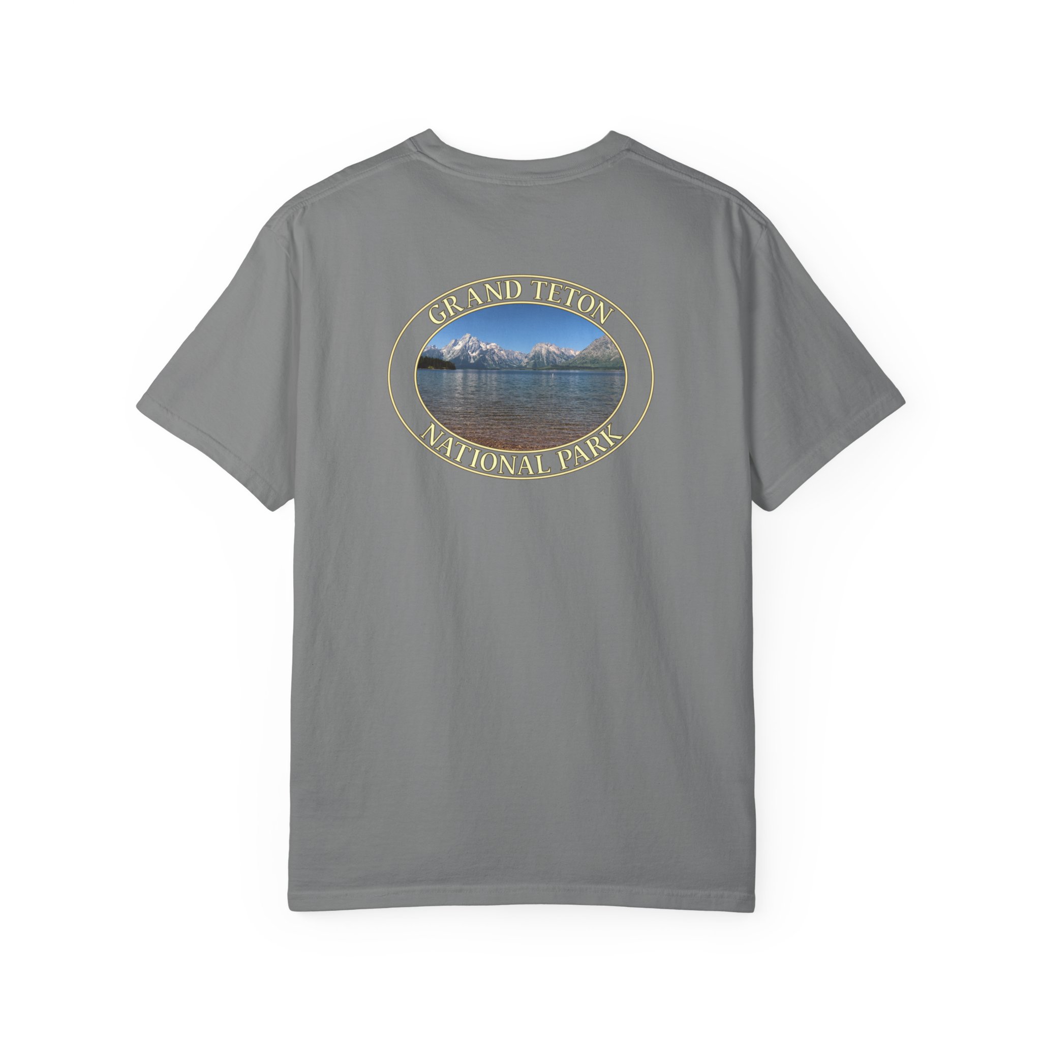 Jackson Lake and the Teton Mountains at Grand Teton National Park Relaxed Fit Garment-Dyed Heavyweight T-Shirt - Image 14