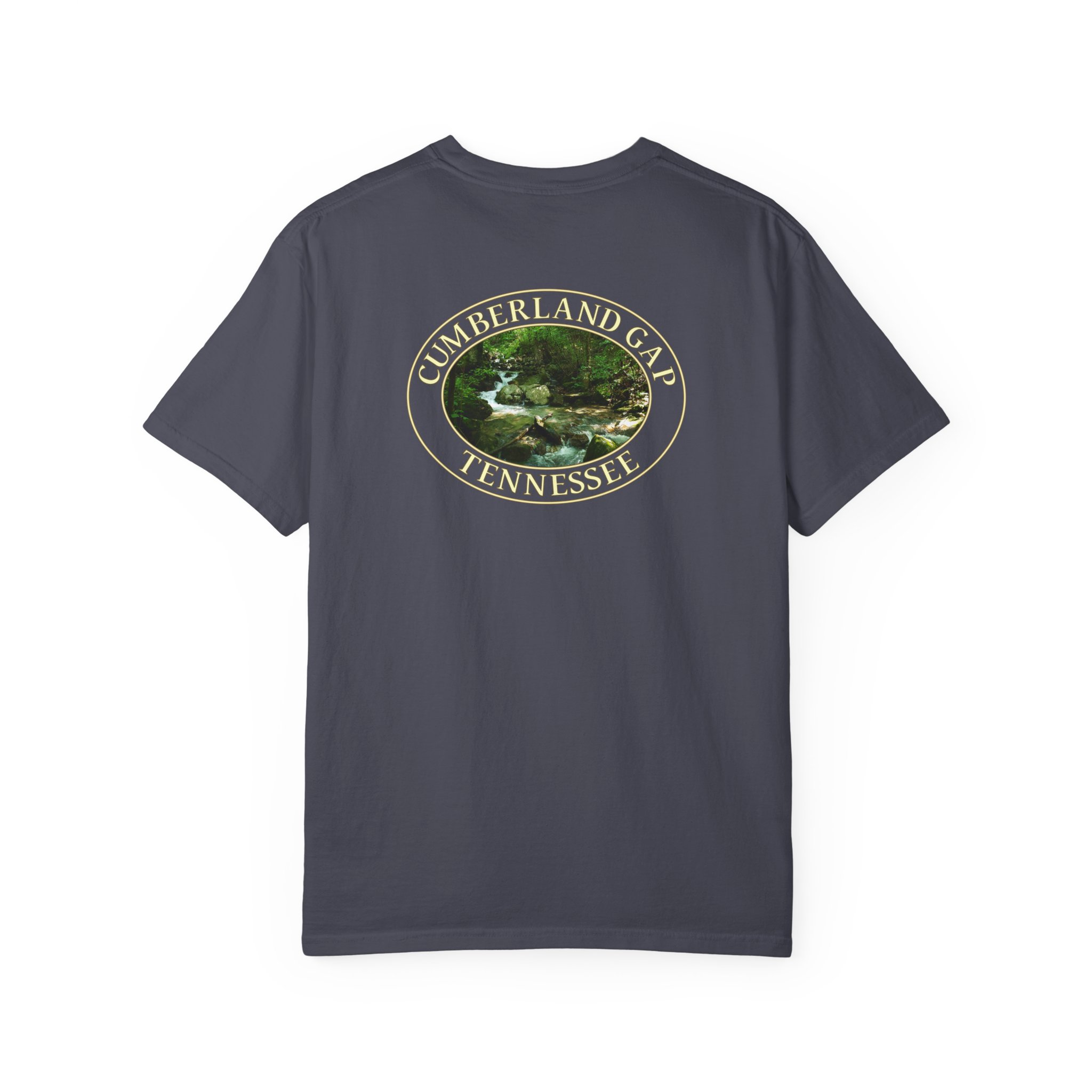 Mountain Stream in Cumberland Gap National Historical Park Relaxed Fit Garment-Dyed Heavyweight T-Shirt with Front and Back Print - Image 22