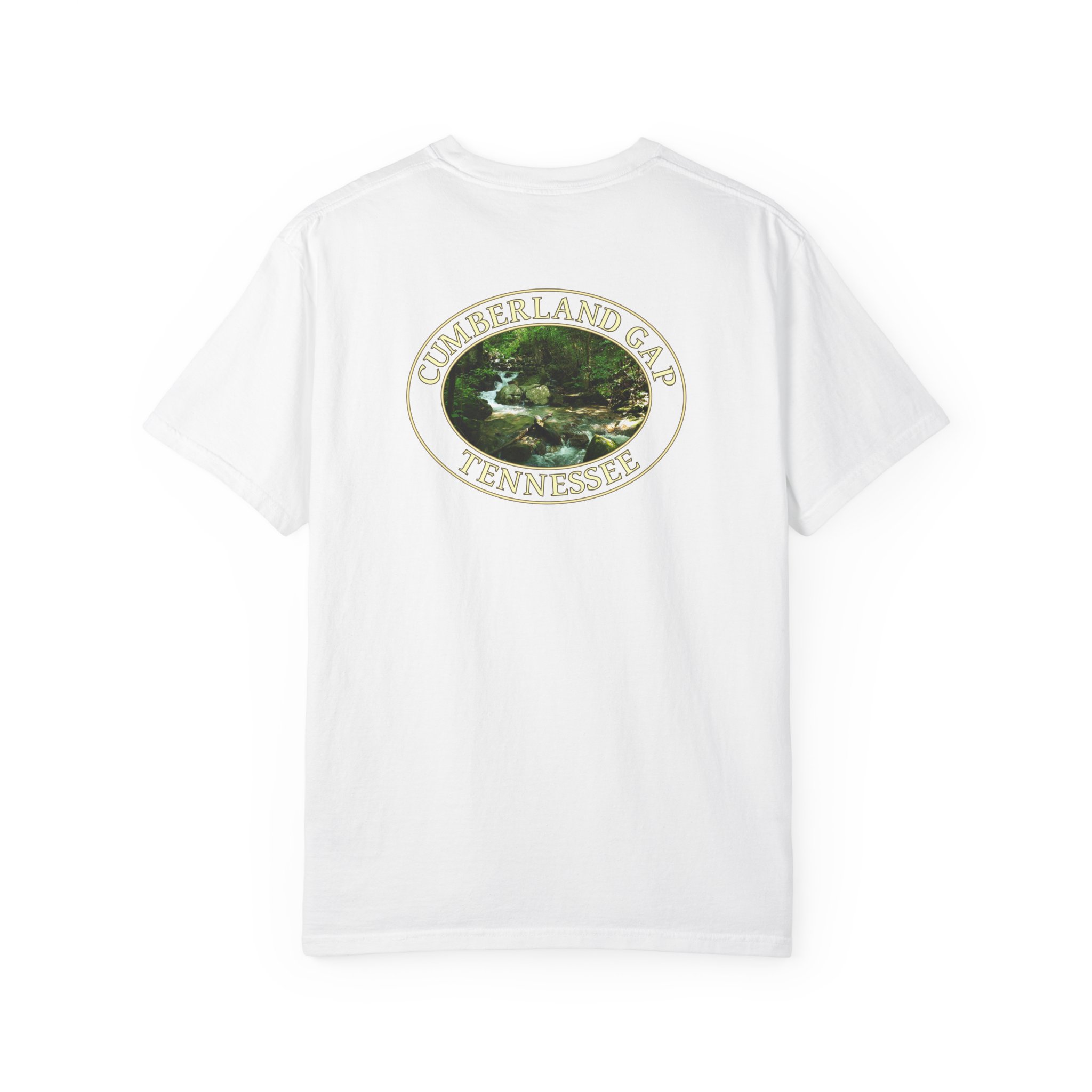 Mountain Stream in Cumberland Gap National Historical Park Relaxed Fit Garment-Dyed Heavyweight T-Shirt with Front and Back Print - Image 6