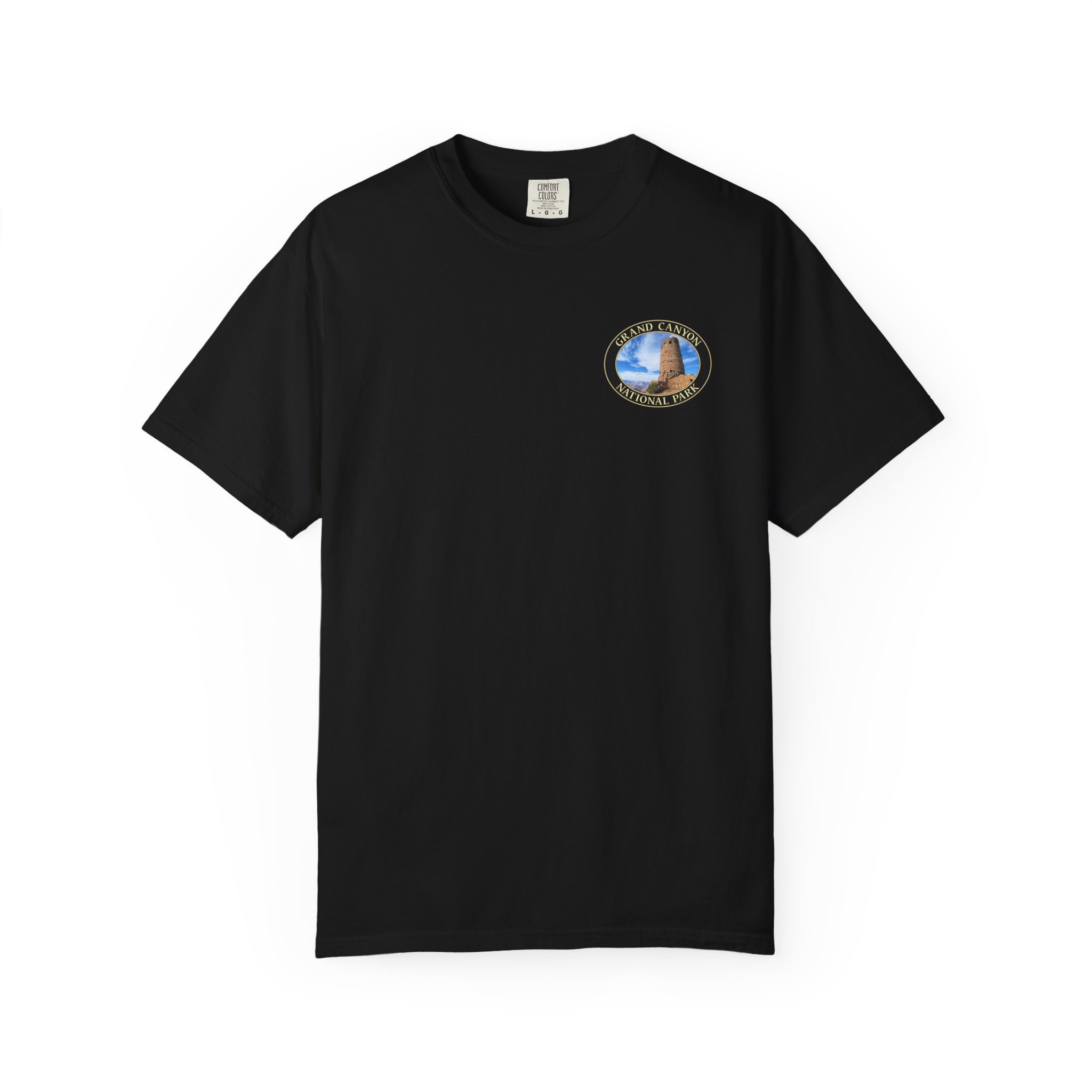 Desert View Watchtower at Grand Canyon National Park Scenic Travel T-Shirt with Relaxed Fit, Garment Dyed Heavyweight Tee - Image 17